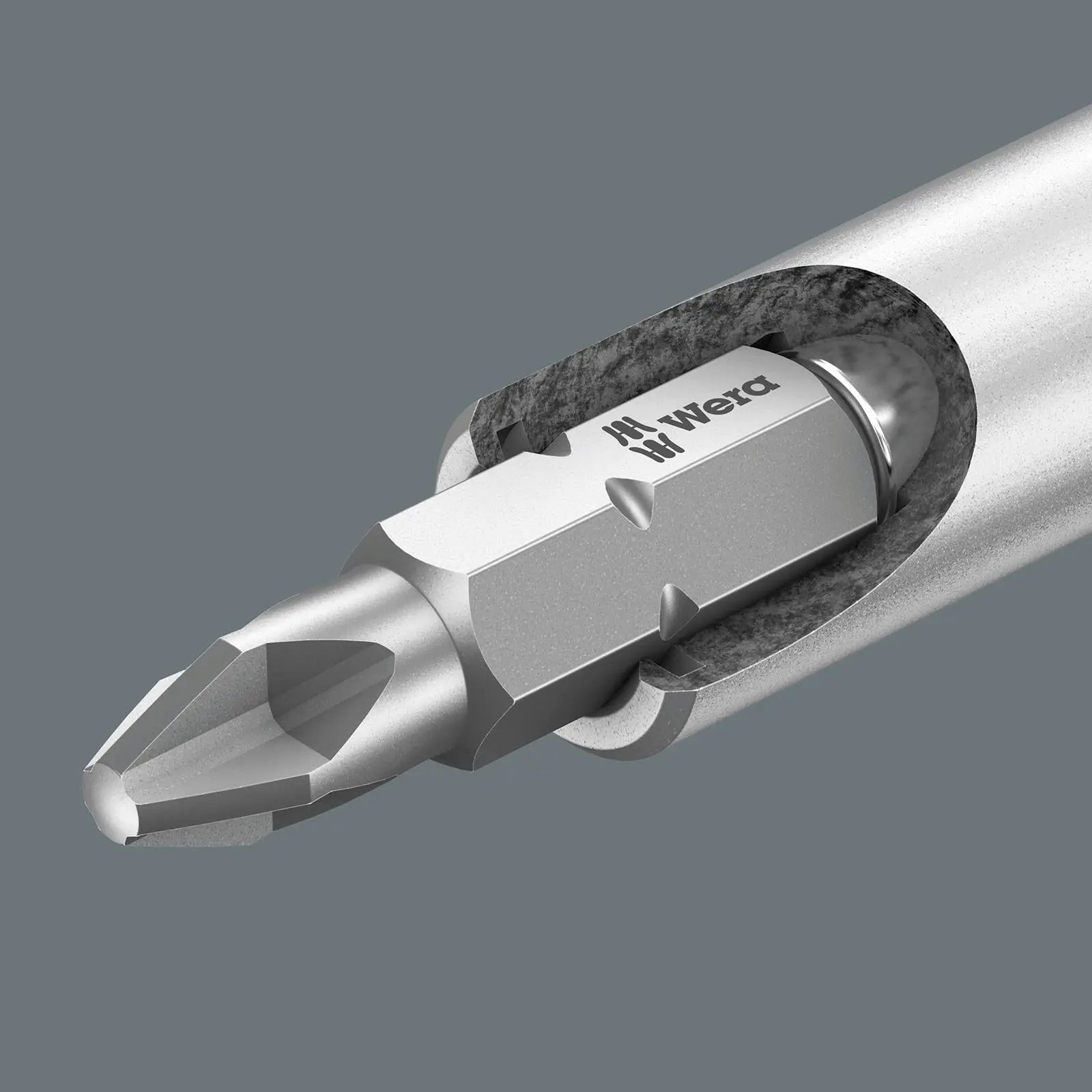 Wera Screwdriver Set Bit Holding 7 Piece Kraftform Kompakt 27 Imperial Set 1  White Rose Tools