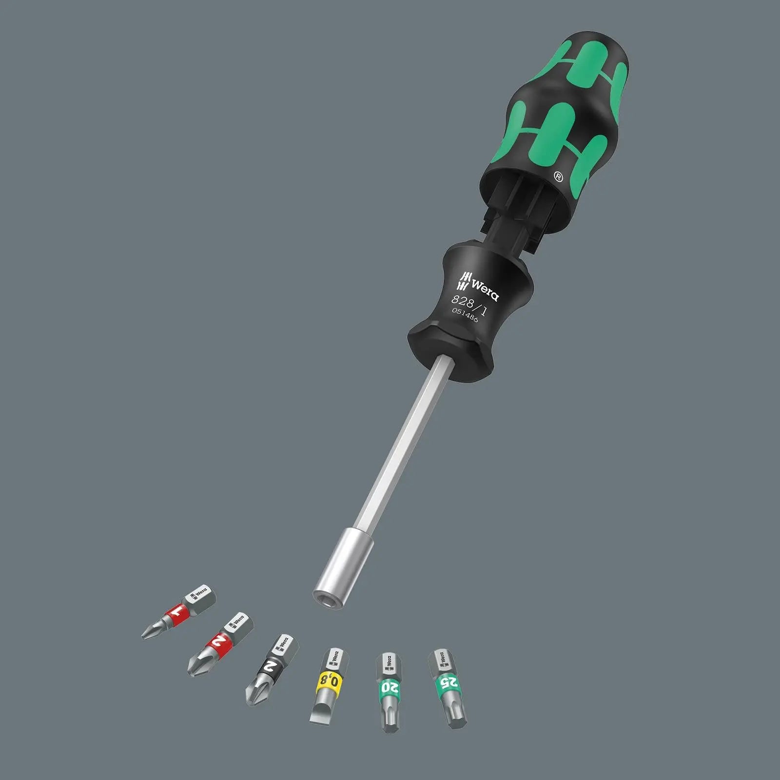 Wera Screwdriver Set Bit Holding 7 Piece Kraftform Kompakt 27 Set 1  White Rose Tools