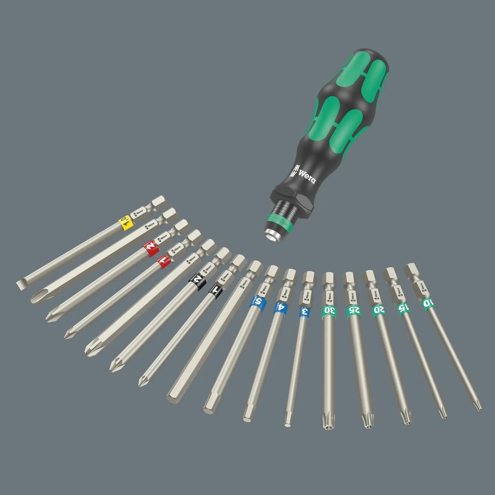Wera Screwdriver Set Interchangable Blades 17 Piece Kraftform Kompakt 60 Tool Finder  White Rose Tools