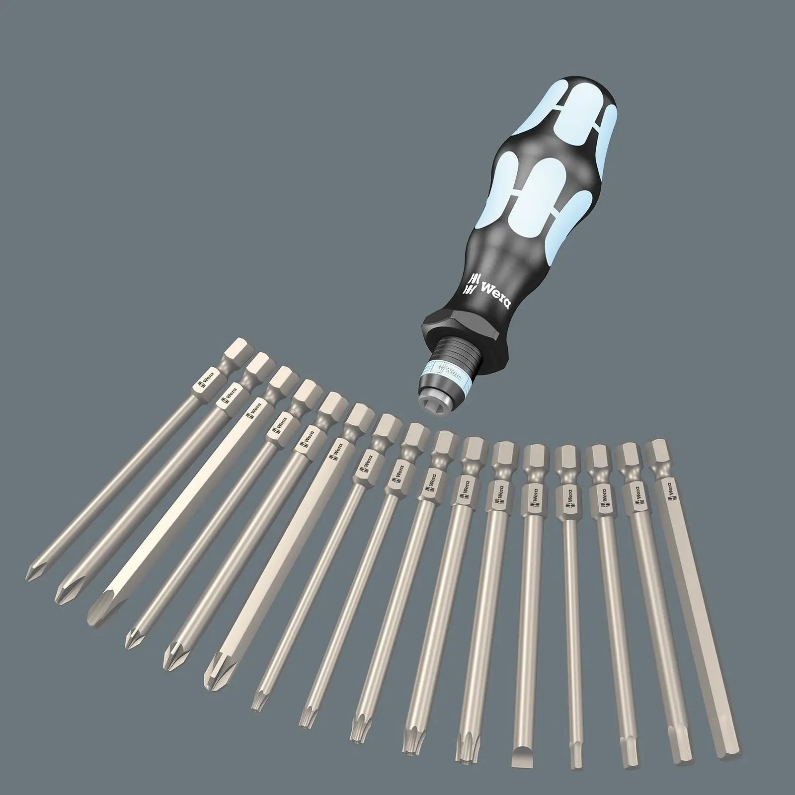 Wera Screwdriver Set Interchangable Stainless Steel Blades 17 Piece Kraftform Kompakt 60  White Rose Tools