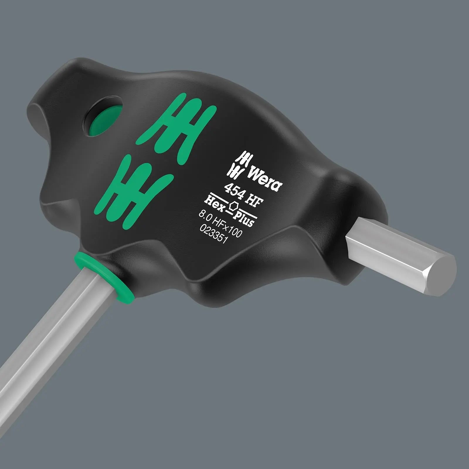 Wera Screwdriver Set T-Handle Hex Plus with Holding Function Metal Rack 10 Piece 454/10 HF Set Imperial 2 