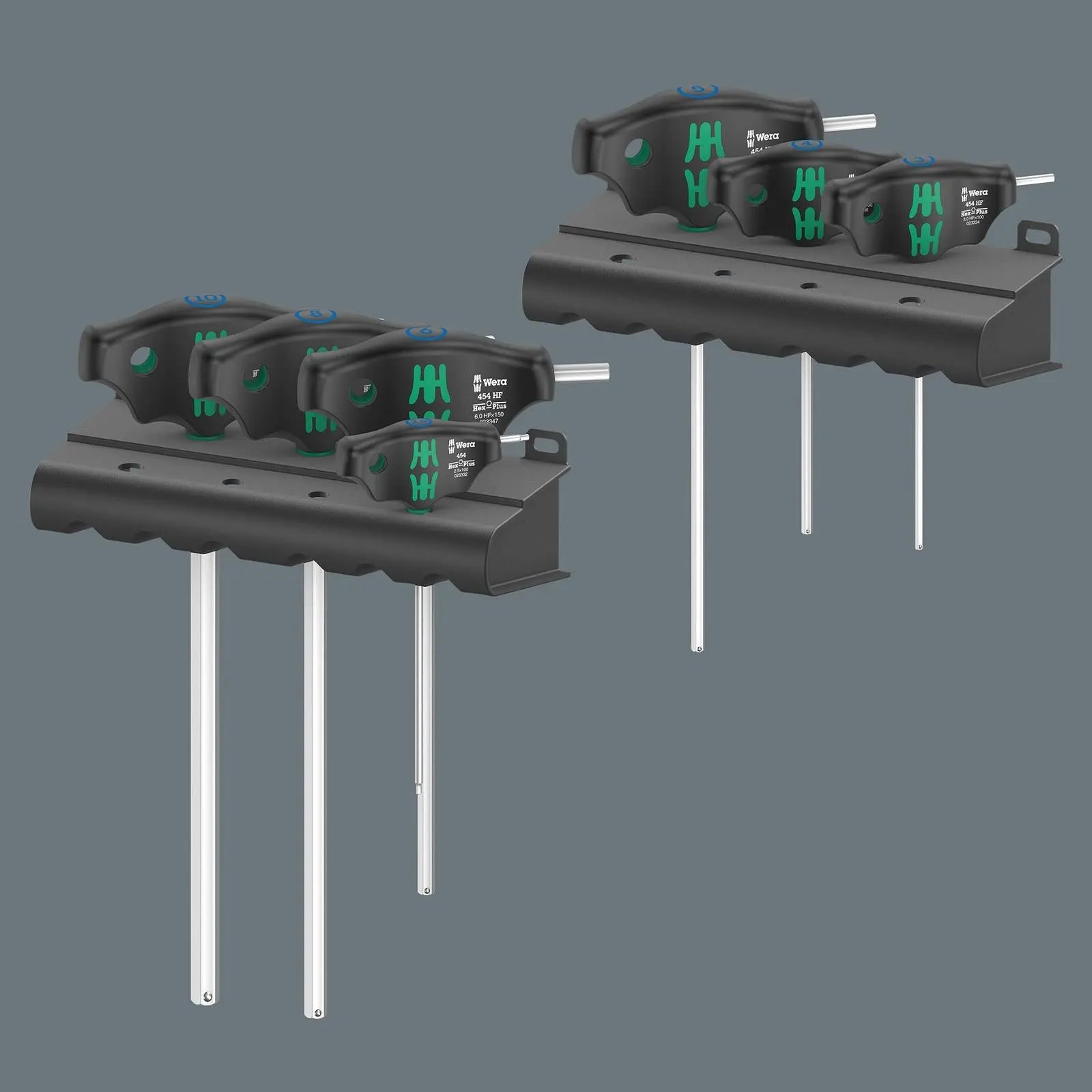 Wera Screwdriver Set T-Handle Metric Hex Plus with Holding Function 7 Piece 454/7 HF Set 1 