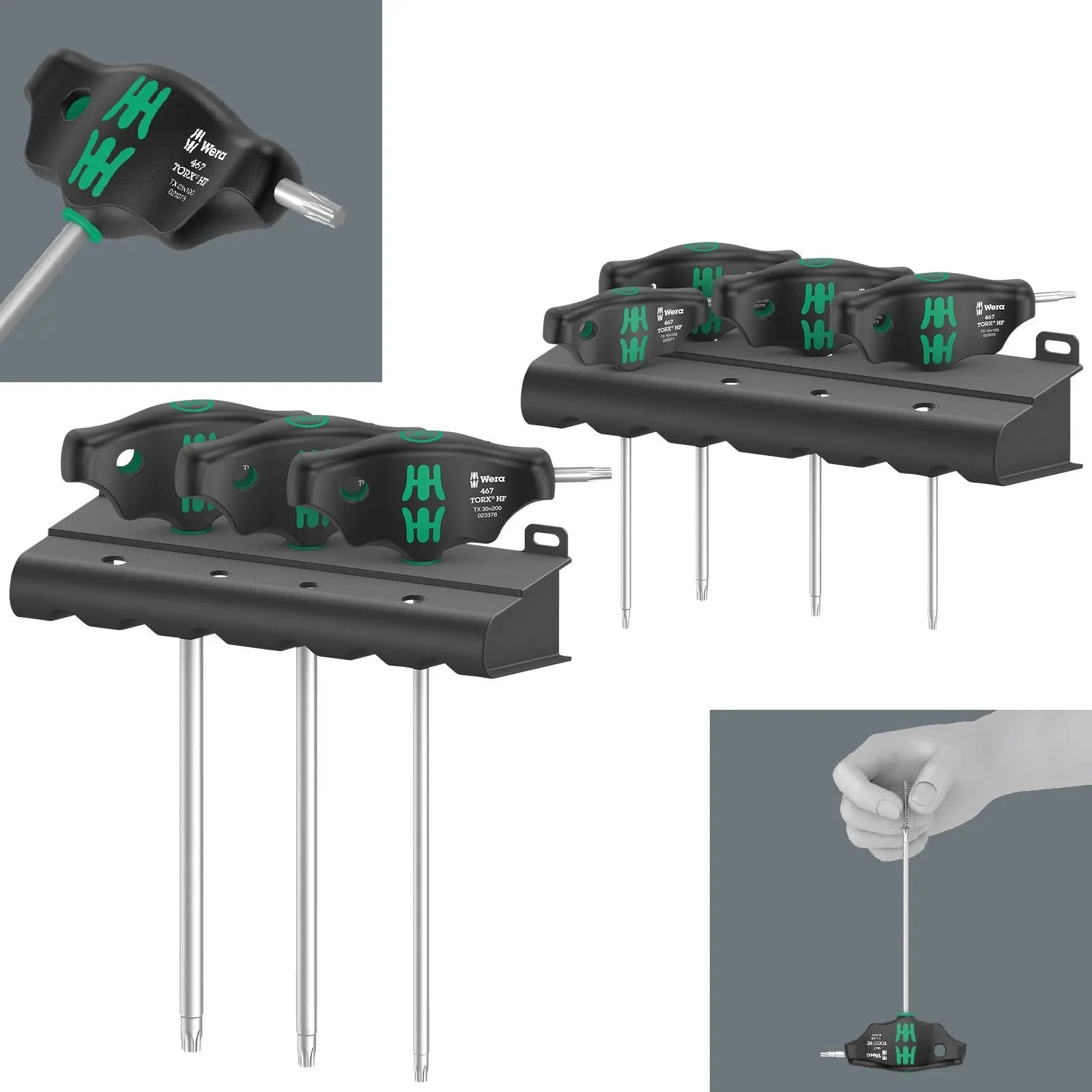 Wera Screwdriver Set T-Handle Torx with Holding Function 7 Piece 467/7 TORX HF Set 1 