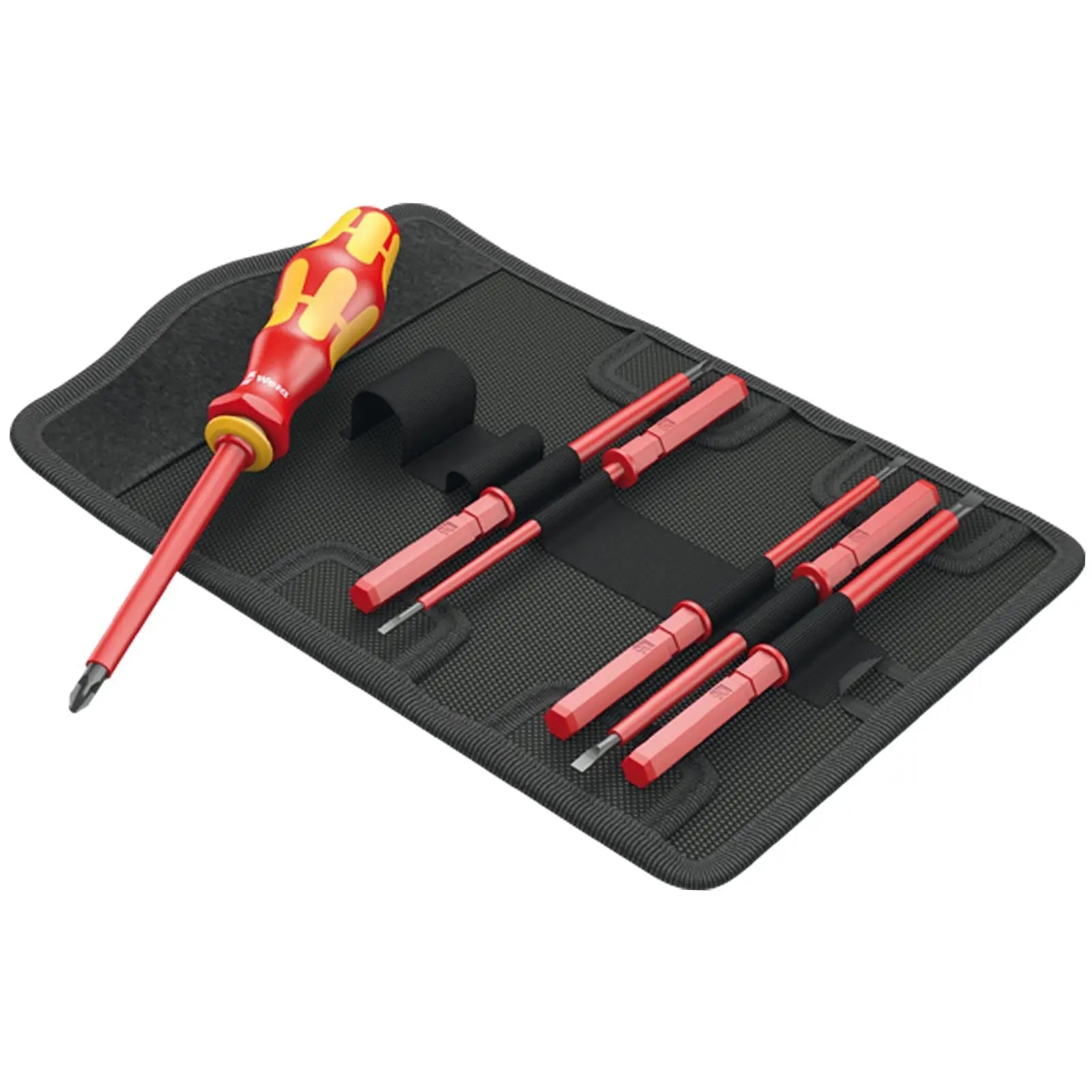 Wera Screwdriver Set VDE 7 Piece Kraftform Kompakt VDE 7 Universal 1 Slotted Phillips  White Rose Tools