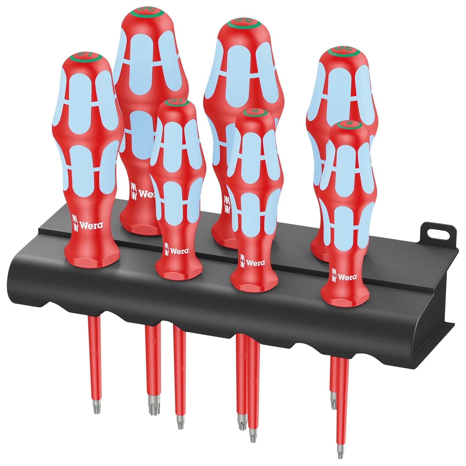 Wera Screwdriver Set VDE Insulated Stainless Steel 3167 i/7 Torx in Rack 7 Piece T8-T30 