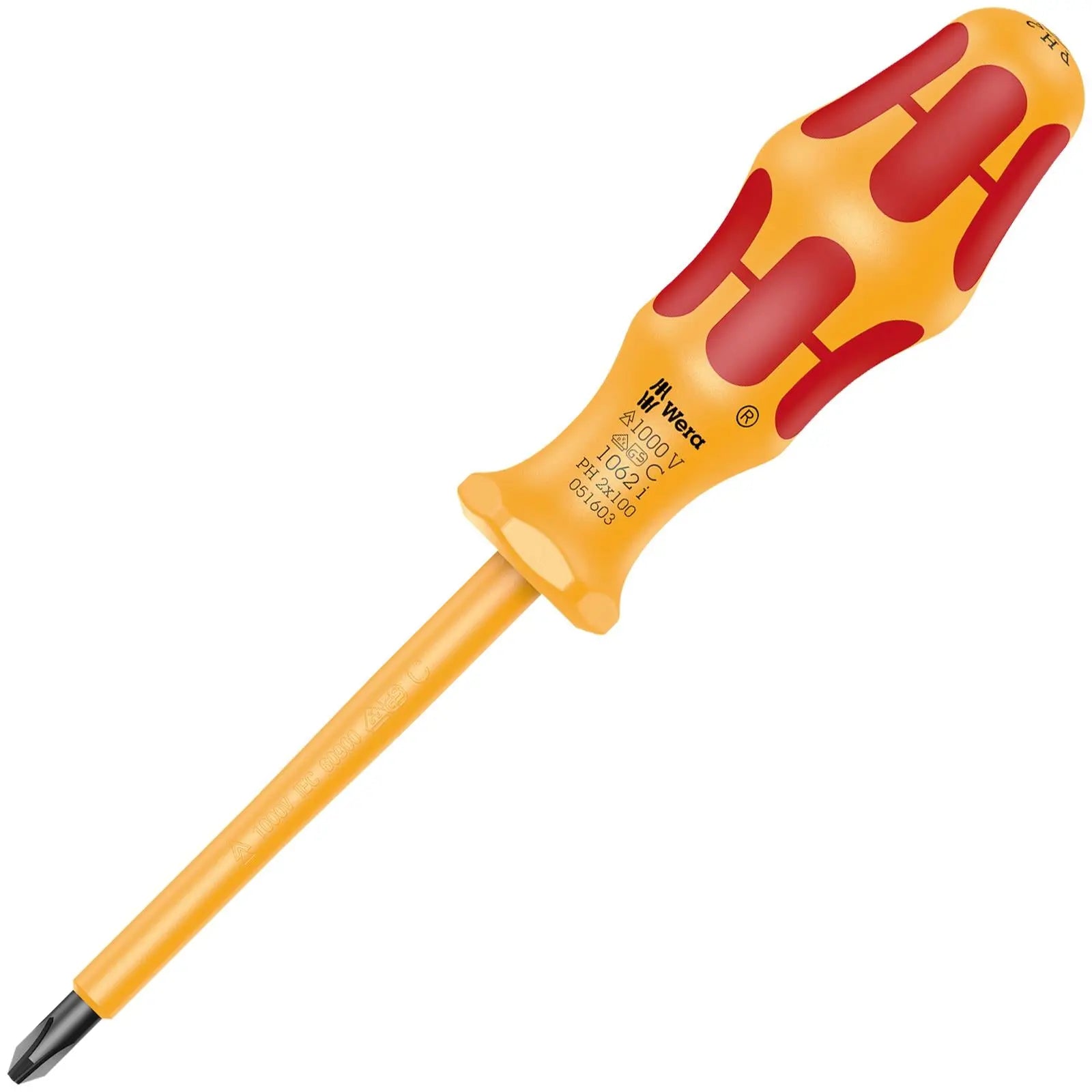 Wera Screwdriver VDE Insulated 1000V Kraftform 1000 Series Slotted Phillips Pozi 