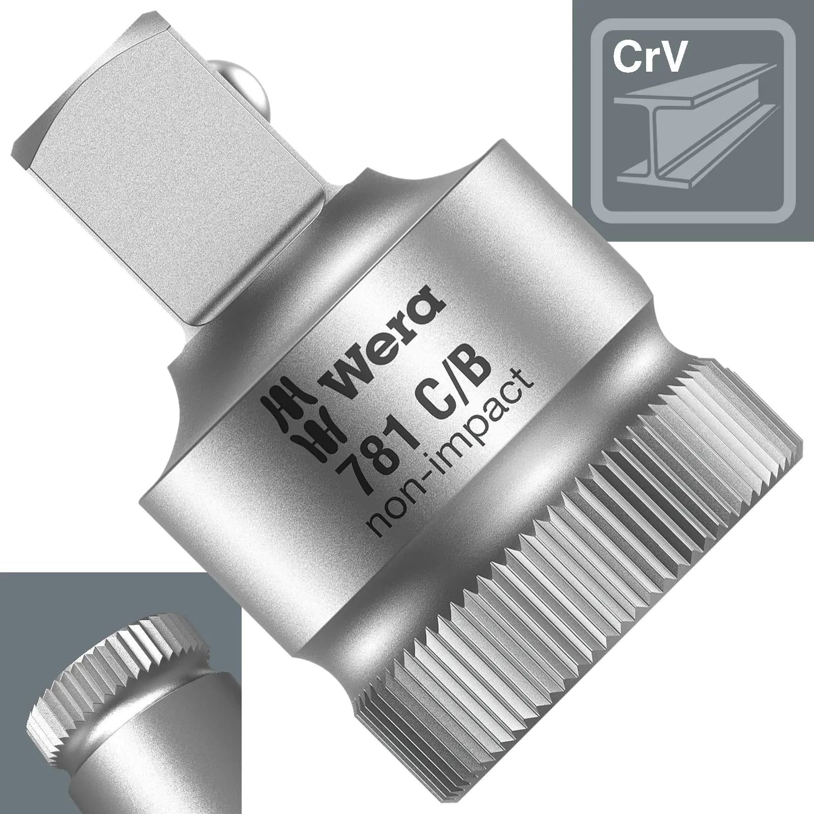 Wera Socket Adaptor Zyklop 1/2" to 3/8" Drive Connection 781 C/B 1/2" Drive 