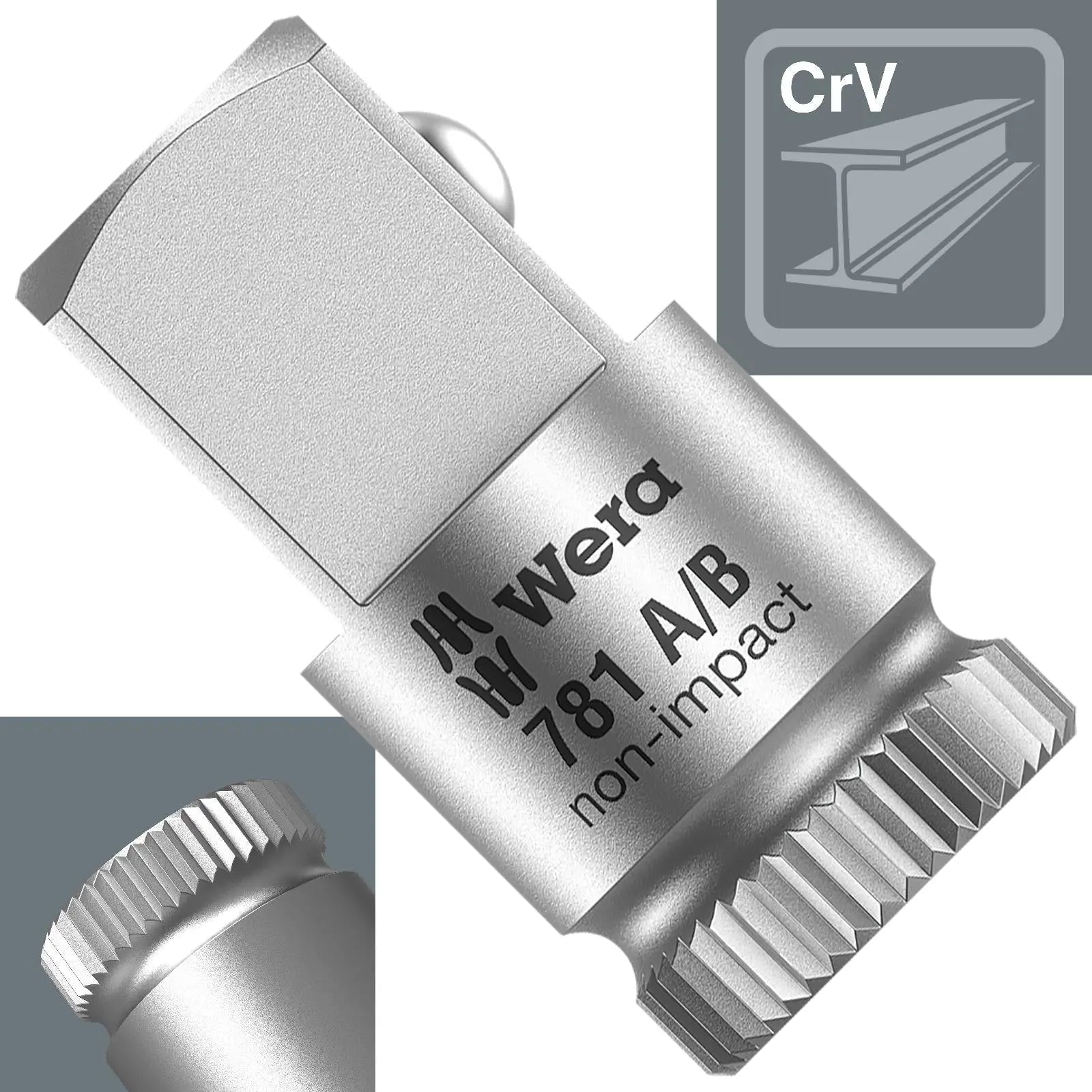 Wera Socket Adaptor Zyklop 1/4" to 3/8" Drive Connection 781 A/B 1/4" Drive 