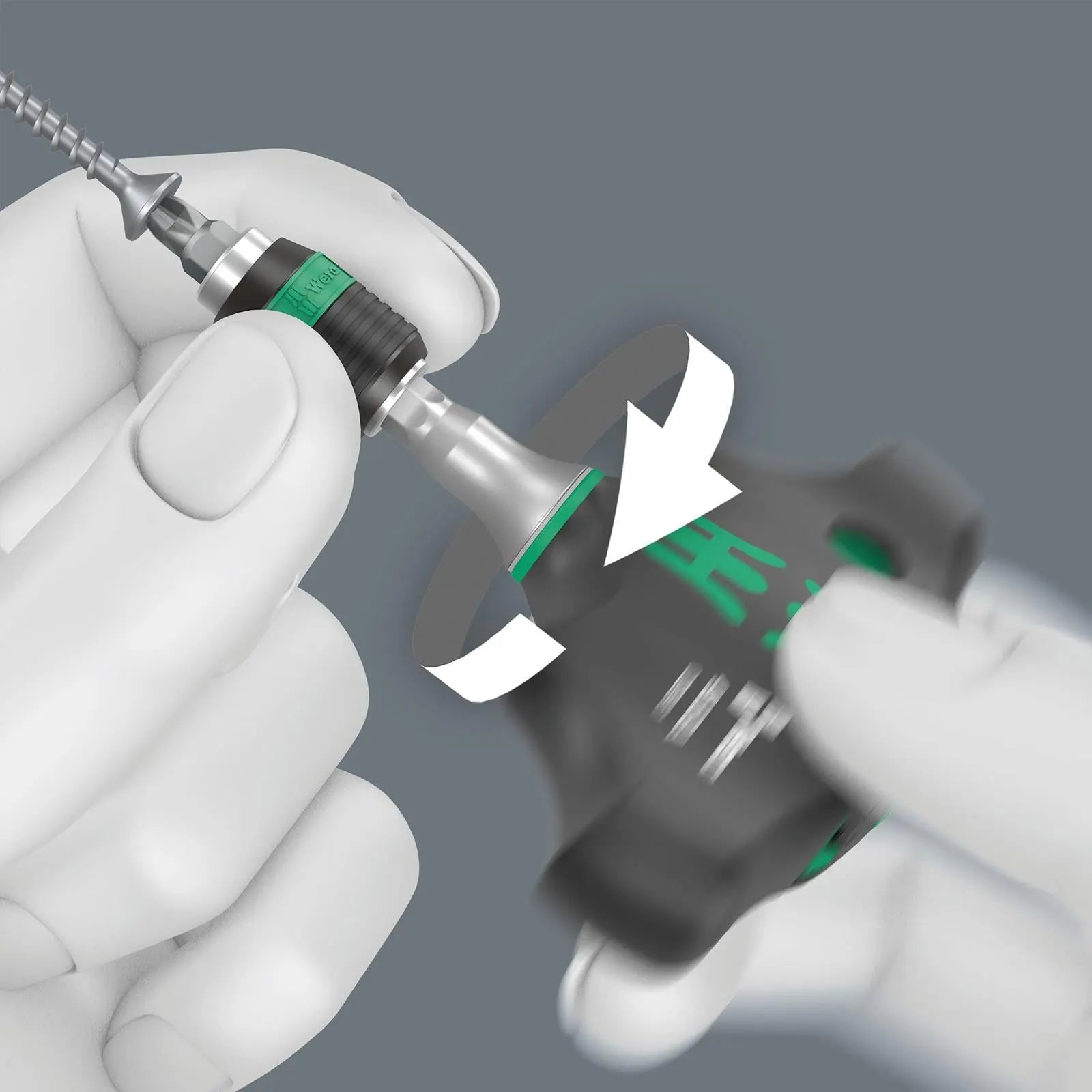 Wera T-Handle Screwdriver 1/4" Hex with Ratchet Function Rapidaptor Chuck 400 RA Imperial Set 1 17 Pieces 