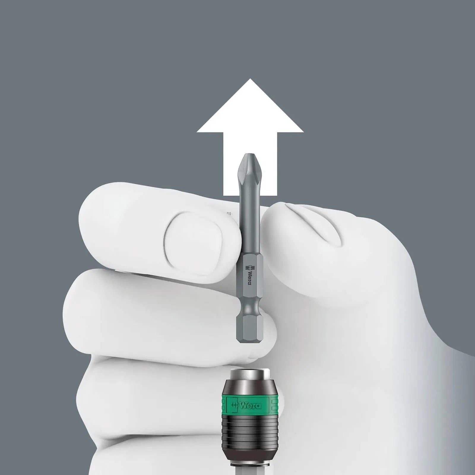 Wera T-Handle Screwdriver 1/4" Hex with Ratchet Function Rapidaptor Chuck 400 RA Imperial Set 1 17 Pieces 
