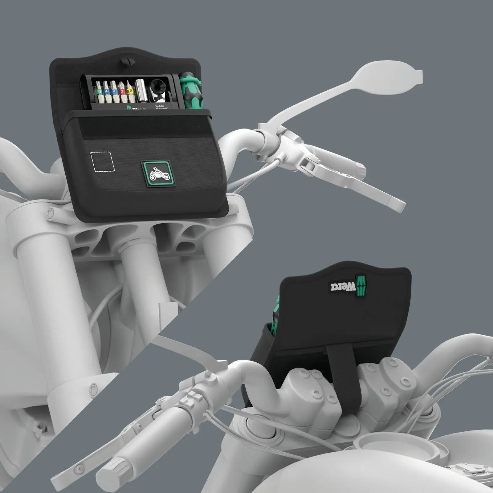 Wera Tool Check Modular Motorcycle 1 Screwdriver Bits and Socket Set 21 Pieces  White Rose Tools