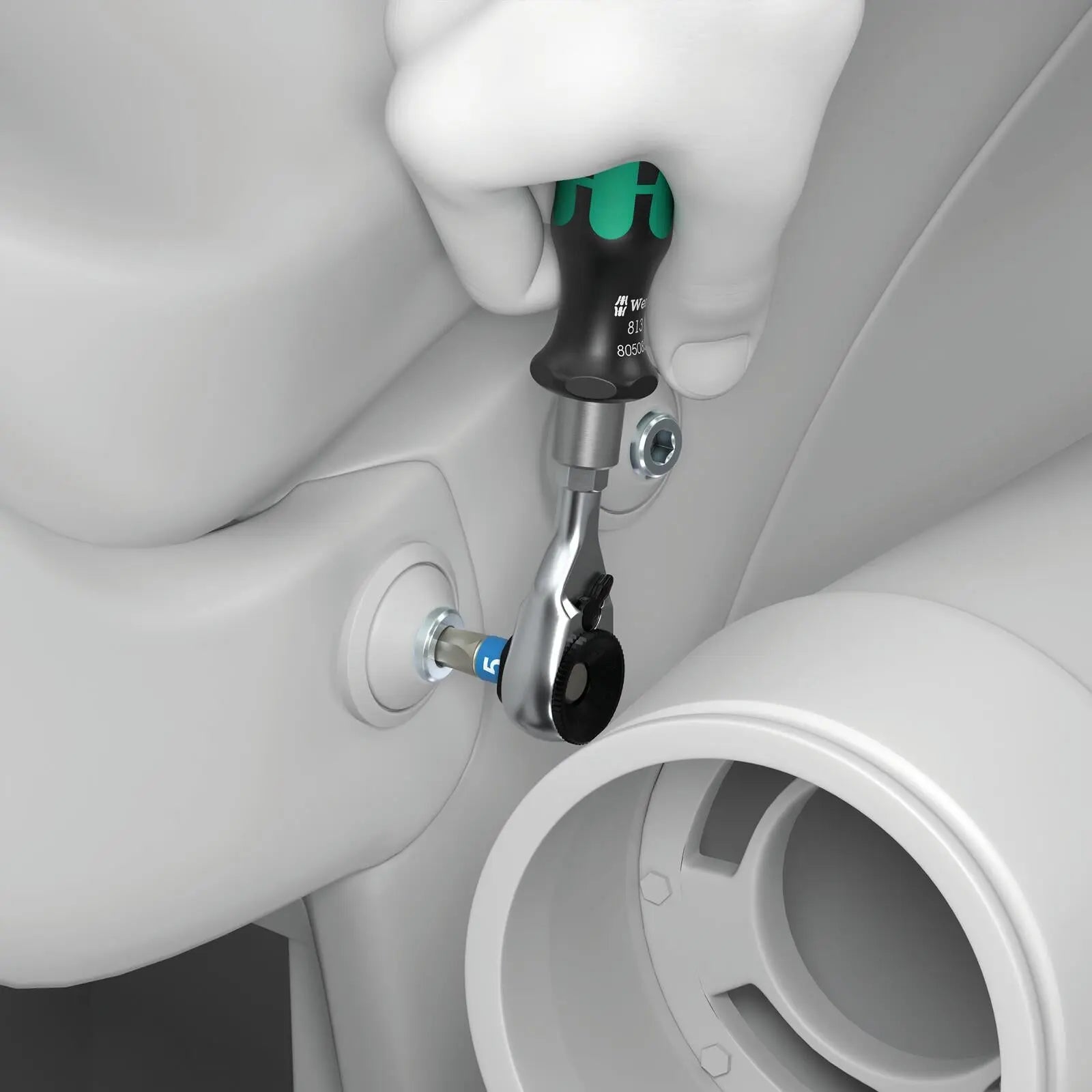 Wera Tool Check Modular Motorcycle 1 Screwdriver Bits and Socket Set 21 Pieces  White Rose Tools