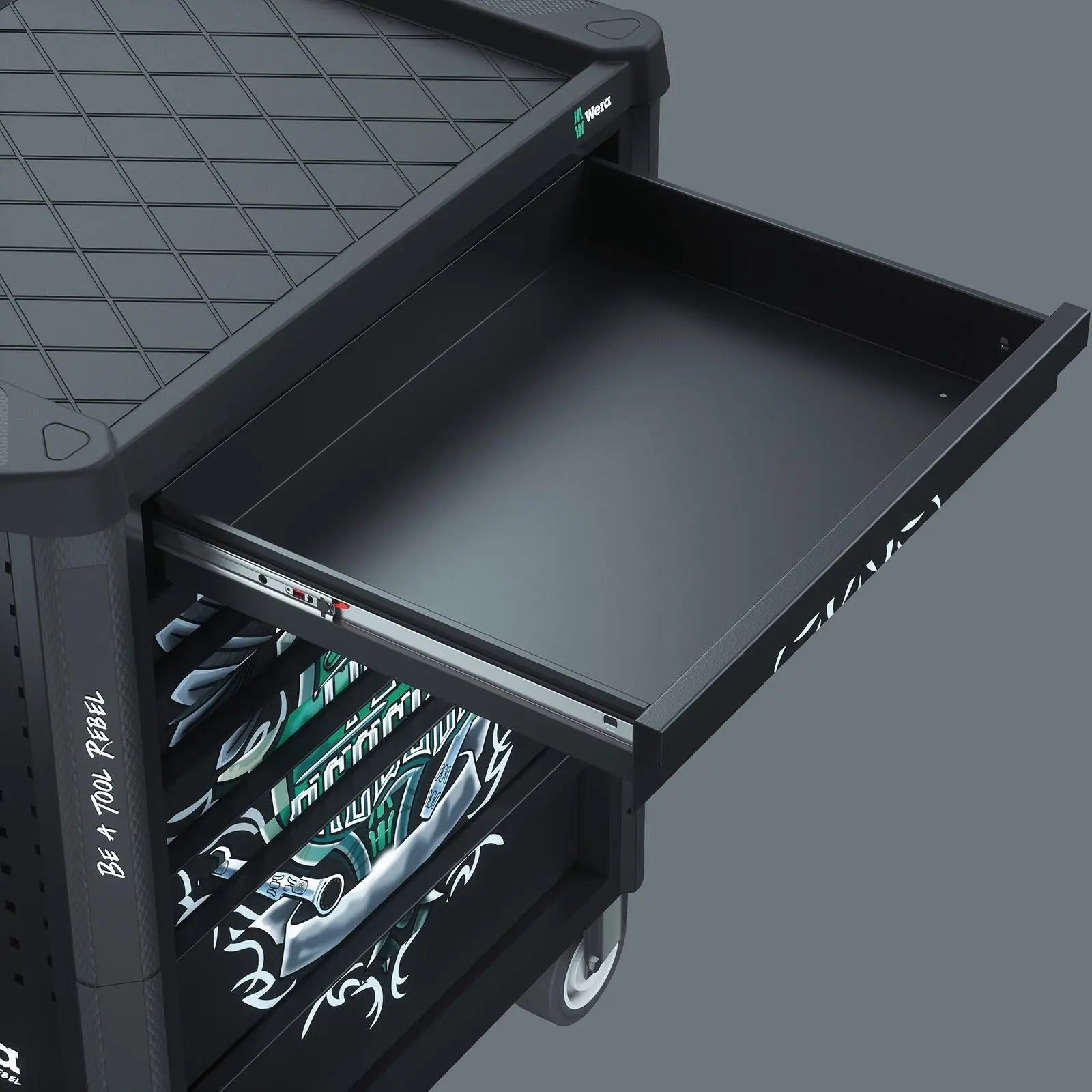Wera Tool Rebel Roller Cabinet 9700 1 78 Pieces 4 Foam Drawer Inserts Lockable Drawers 