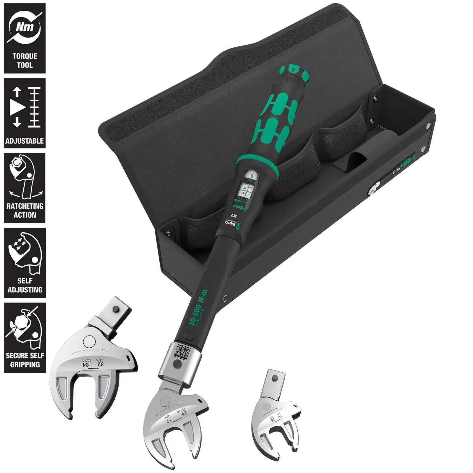 Wera Torque Wrench 10-100 Nm Click Torque X 7 14x18mm Joker Spanner Wrench Accessories 7880 Choose Option  White Rose Tools
