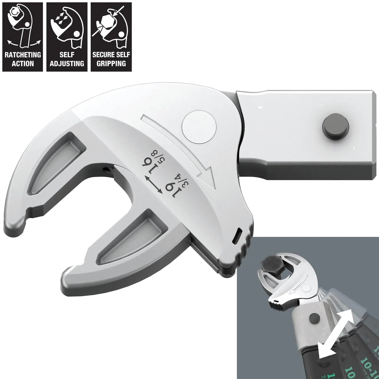 Wera Torque Wrench 10-100 Nm Click Torque X 7 14x18mm Joker Spanner Wrench Accessories 7880 Choose Option  White Rose Tools