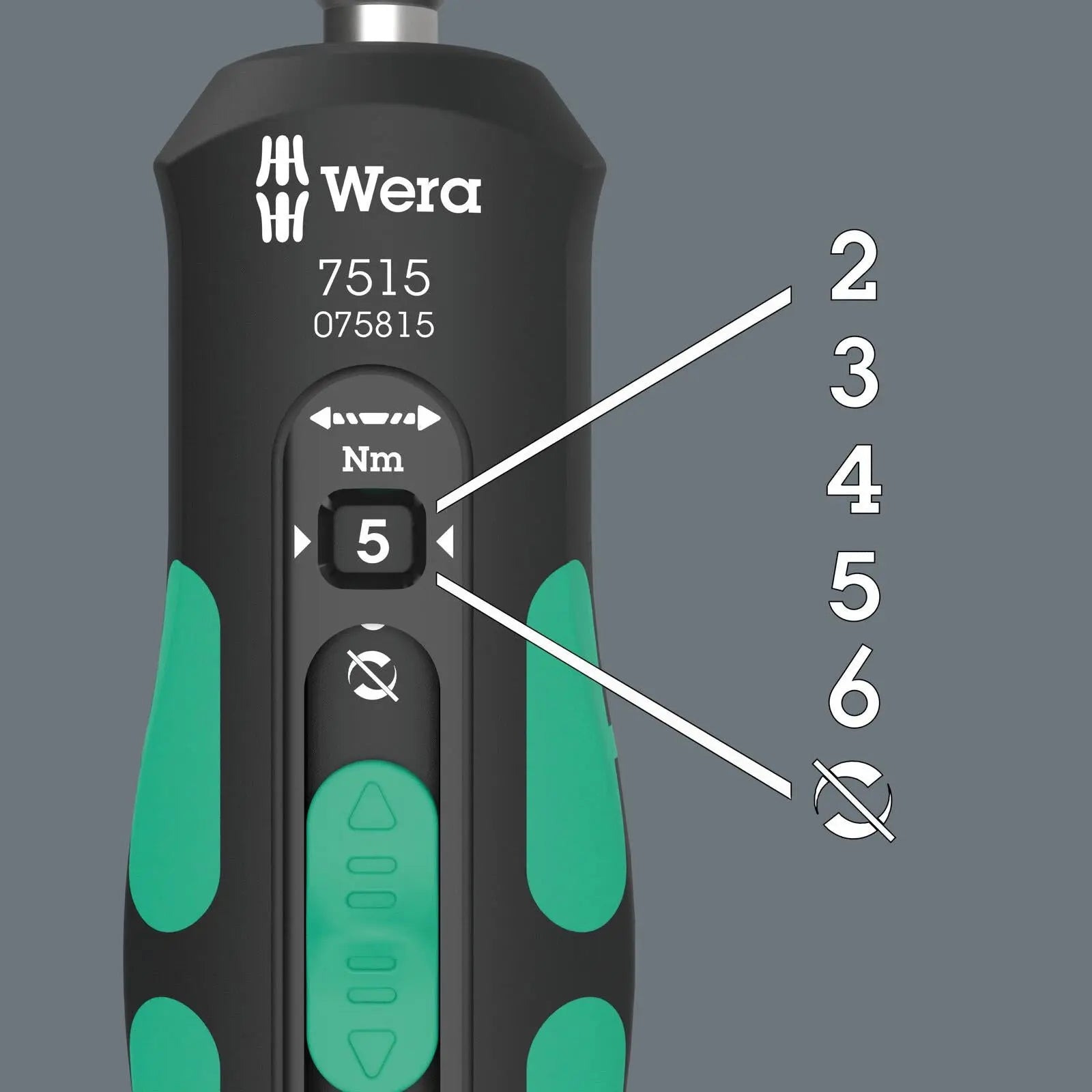 Wera Torque Wrench Screwdriver 1/4" Hex 7515 Kraftform Safe Torque Speed Torque 2-6 Nm  White Rose Tools