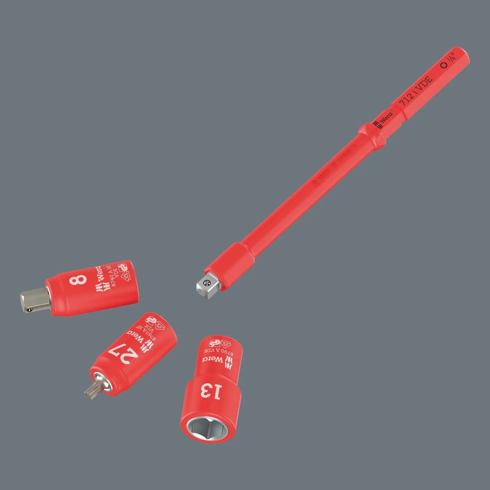 Wera VDE Insulated Screwdriver Adaptor for 1/4" Drive Sockets Kraftform Kompakt A VDE 712 i  White Rose Tools