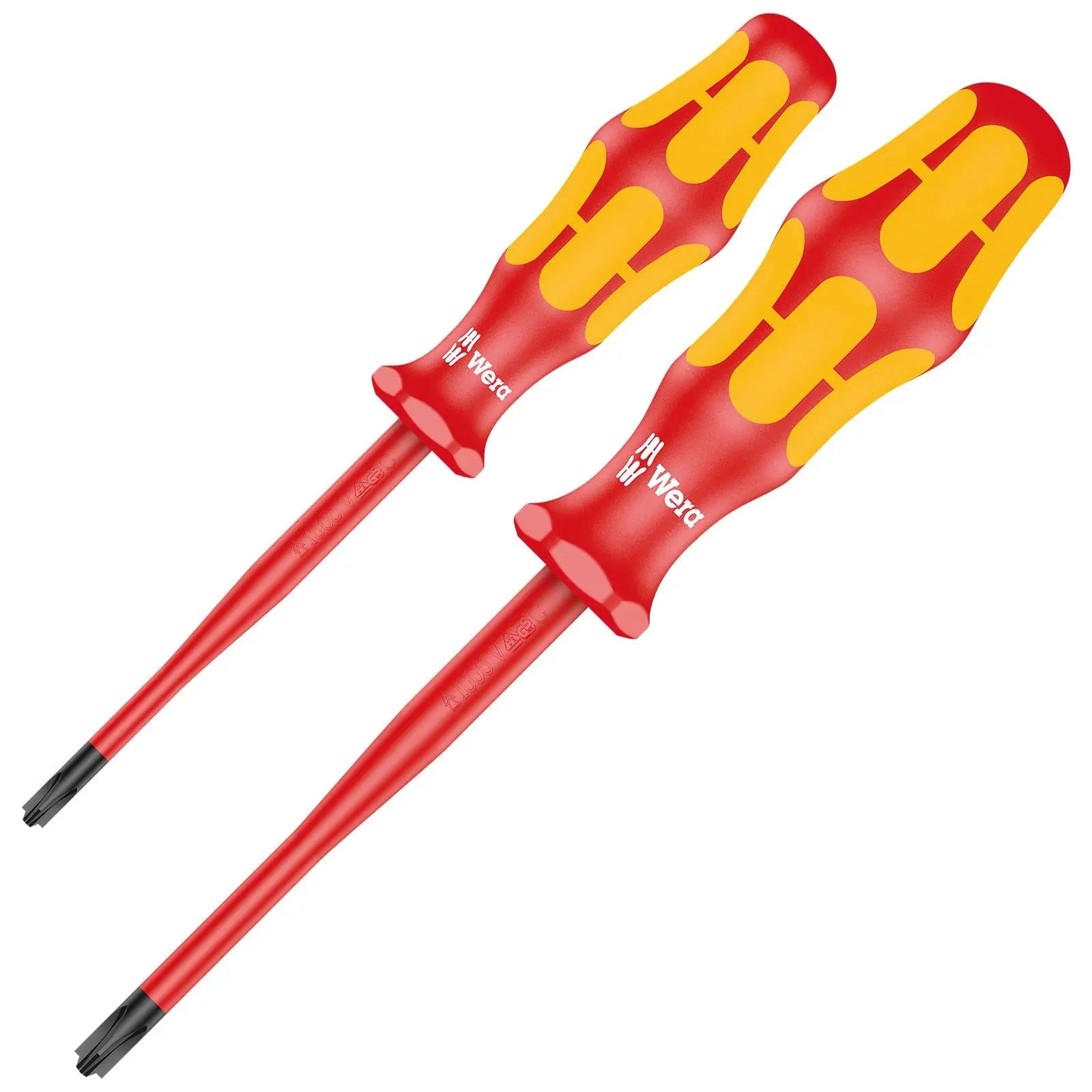 Wera VDE Screwdriver Set Slim Kraftform Plus Series 100 2 Piece 165 iS PZ/S Pozi Slotted 
