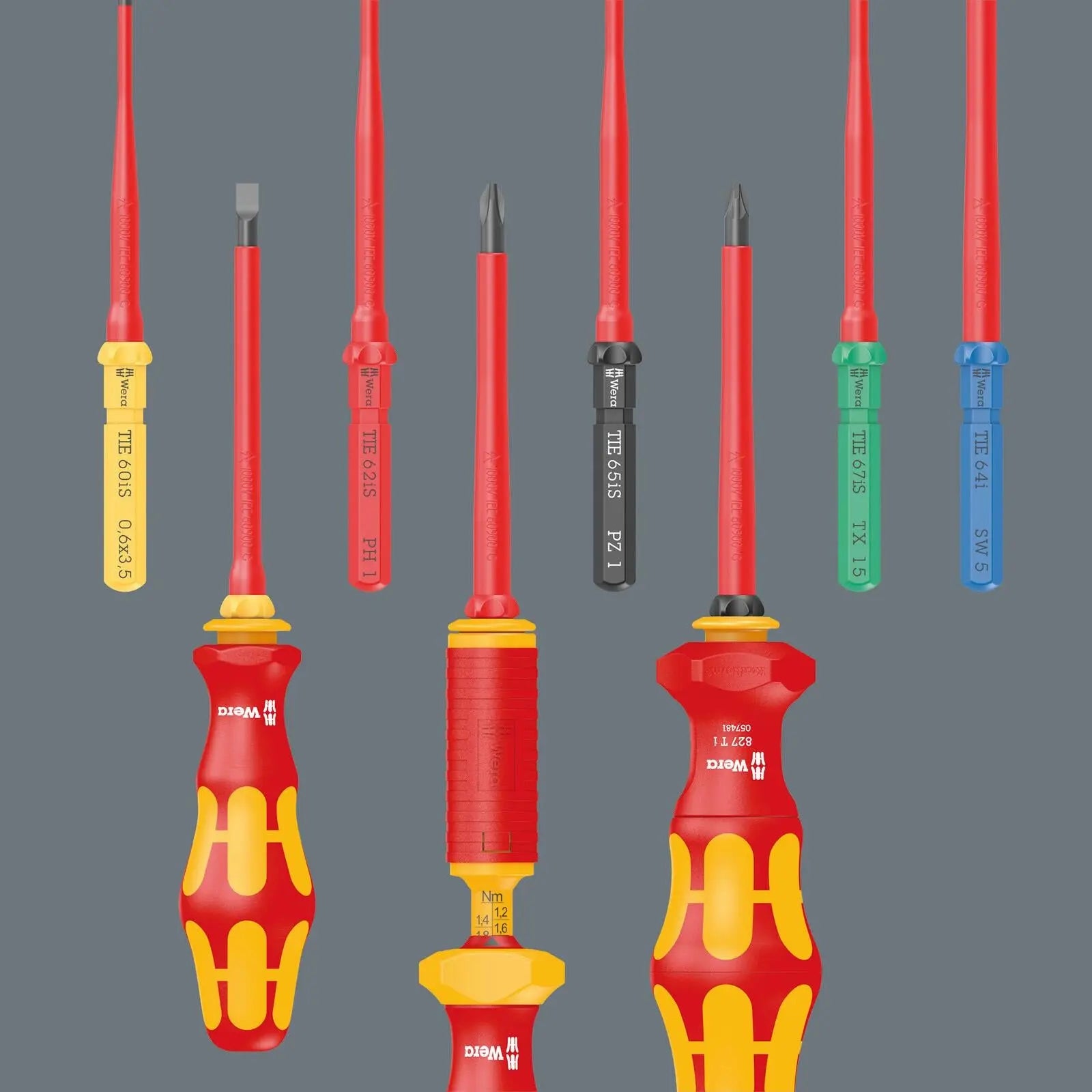 Wera VDE Screwdriver Set Take It Easy Kraftform Kompakt KK VDE 17 Universal 1 Tool Finder 17 Pieces PH PZ PZ/Z SL TX  White Rose Tools
