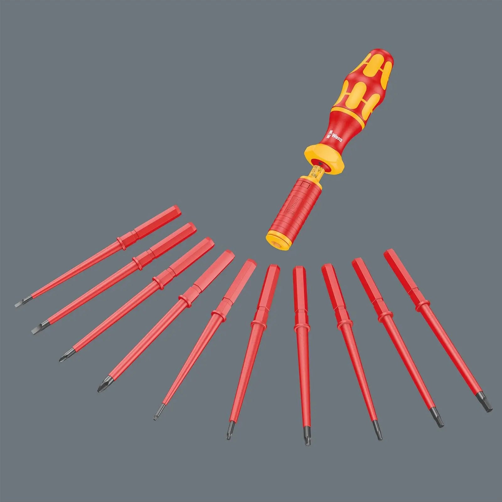 Wera VDE Torque Screwdriver 1.2-3.0 Nm Kraftform Kompakt Extra Slim 1 15 Pieces  White Rose Tools