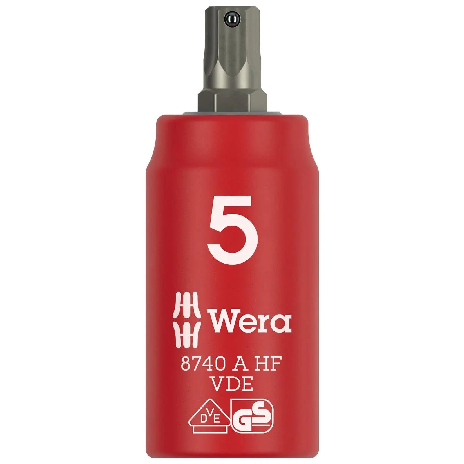 Wera VDE Zyklop Hex Bit Socket 1000V Holding Function 1/4" Drive 8740 A VDE HF 3-8mm - Choose Size  White Rose Tools