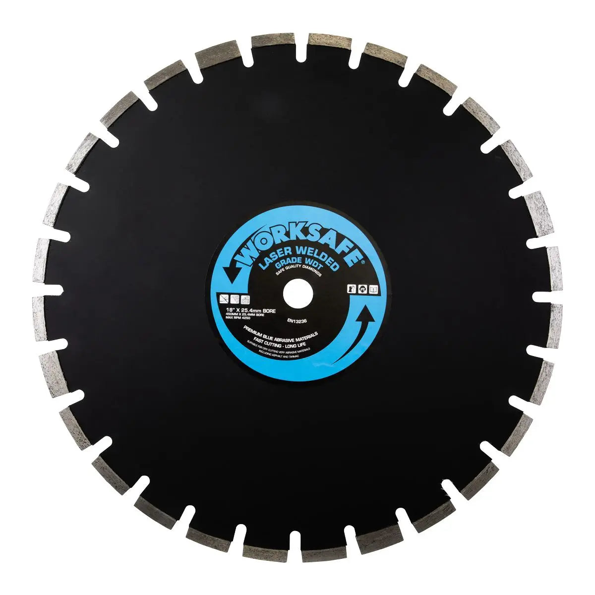Worksafe by Sealey Asphalt/Tarmac Diamond Blade Ø450 x 25mm 