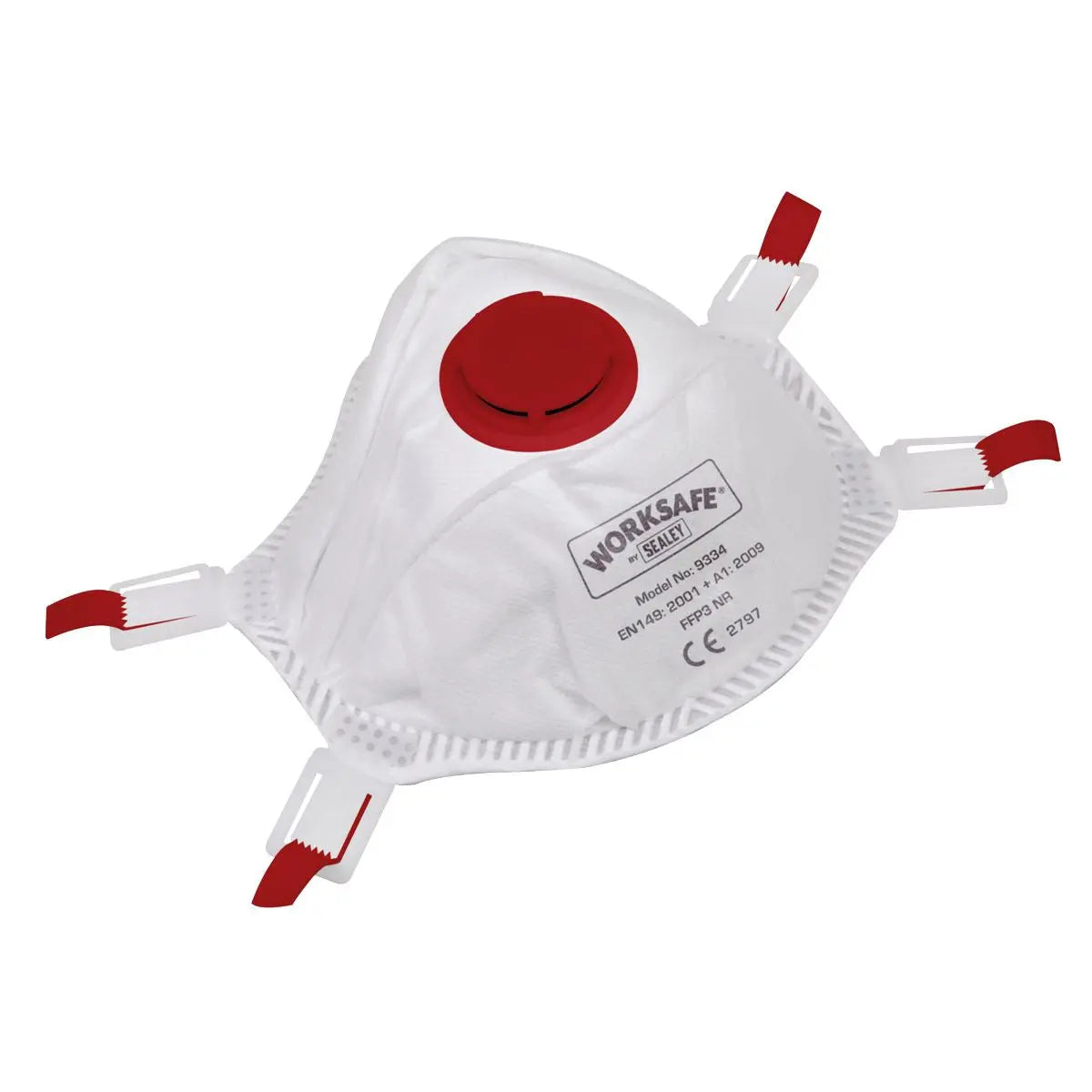 Worksafe by Sealey Cup Mask Valved FFP3 - Pack of 10 