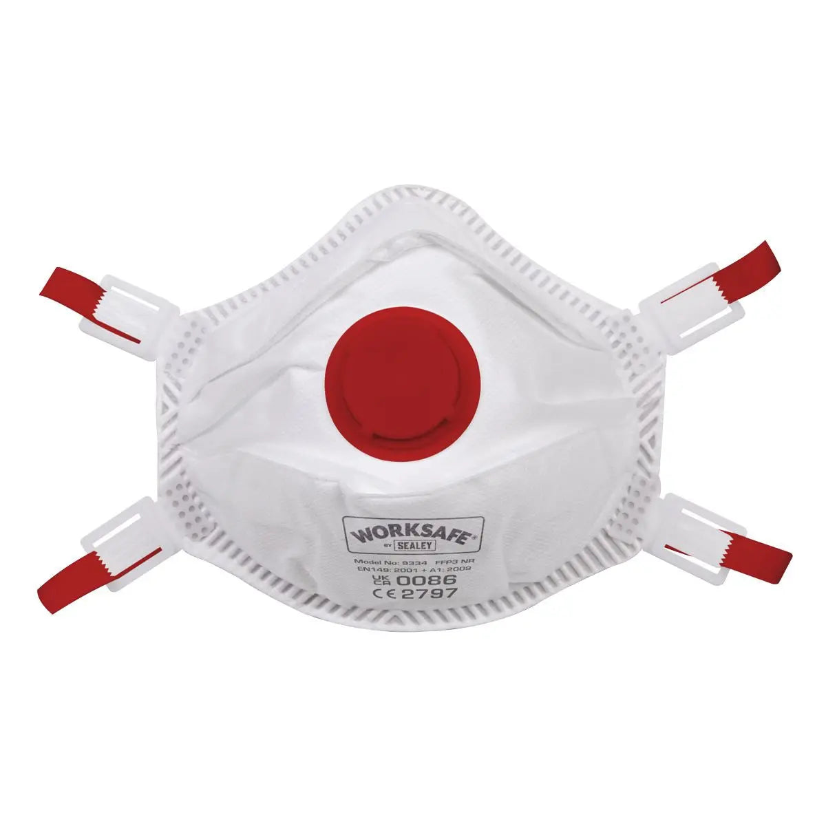 Worksafe by Sealey Cup Mask Valved FFP3 - Pack of 3 