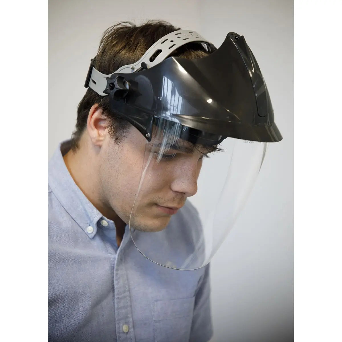 Worksafe by Sealey Deluxe Brow Guard with Aspherical Polycarbonate Full Face Shield 