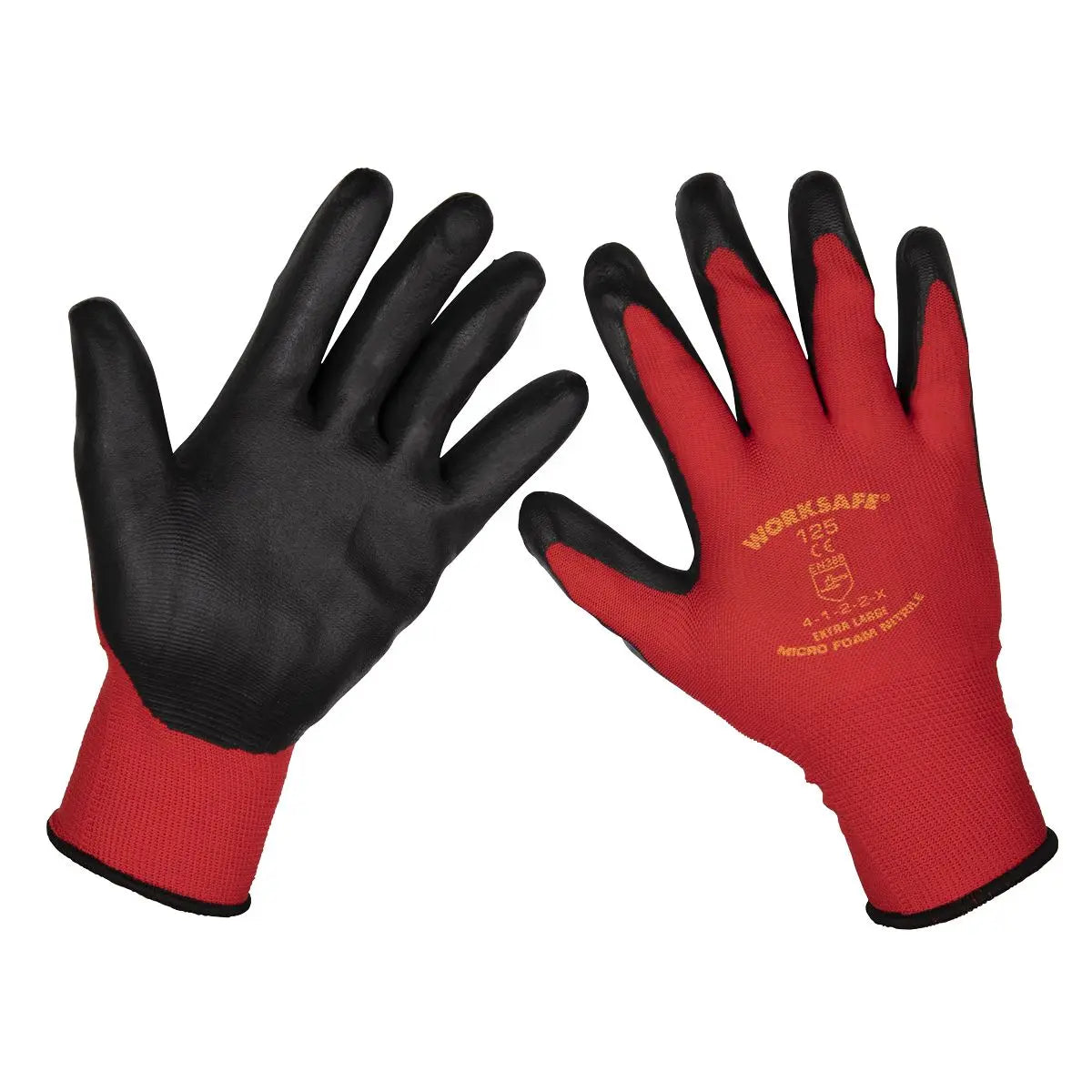 Worksafe by Sealey Flexi Grip Nitrile Palm Gloves (X-Large) - Pack of 120 Pairs 