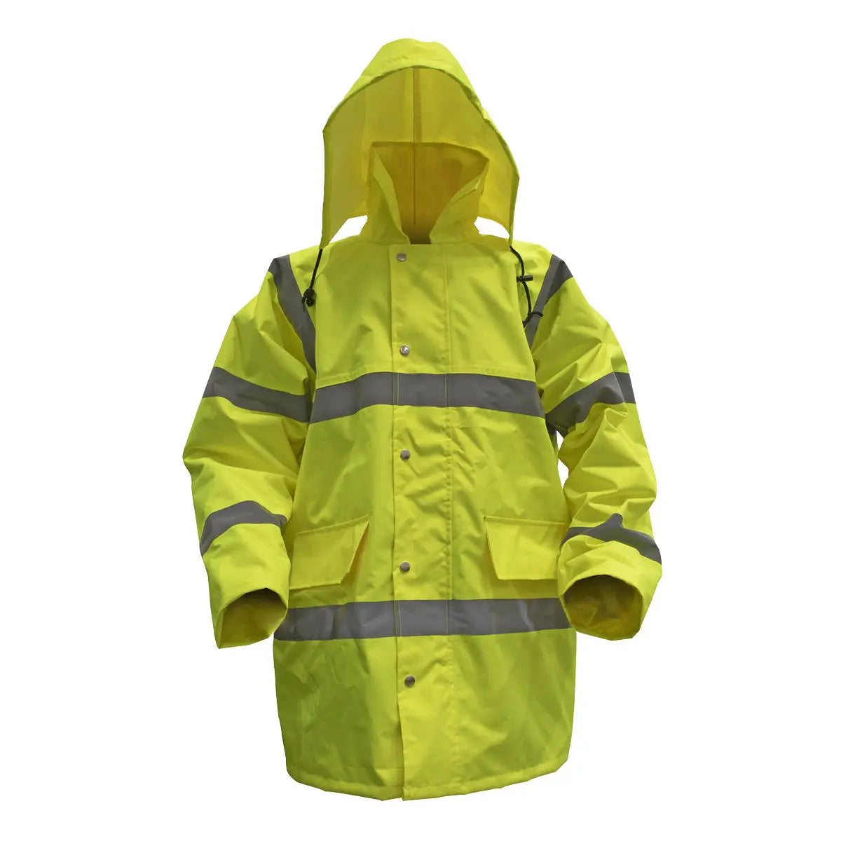 Worksafe by Sealey Hi-Vis Yellow Motorway Jacket with Quilted Lining - XX-Large 