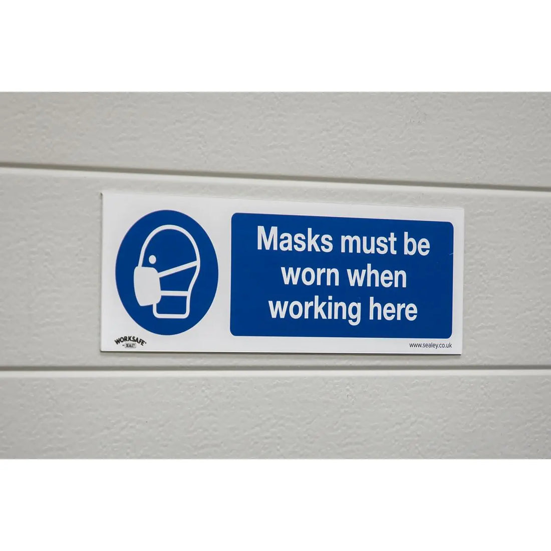 Worksafe by Sealey Mandatory Safety Sign - Masks Must Be Worn