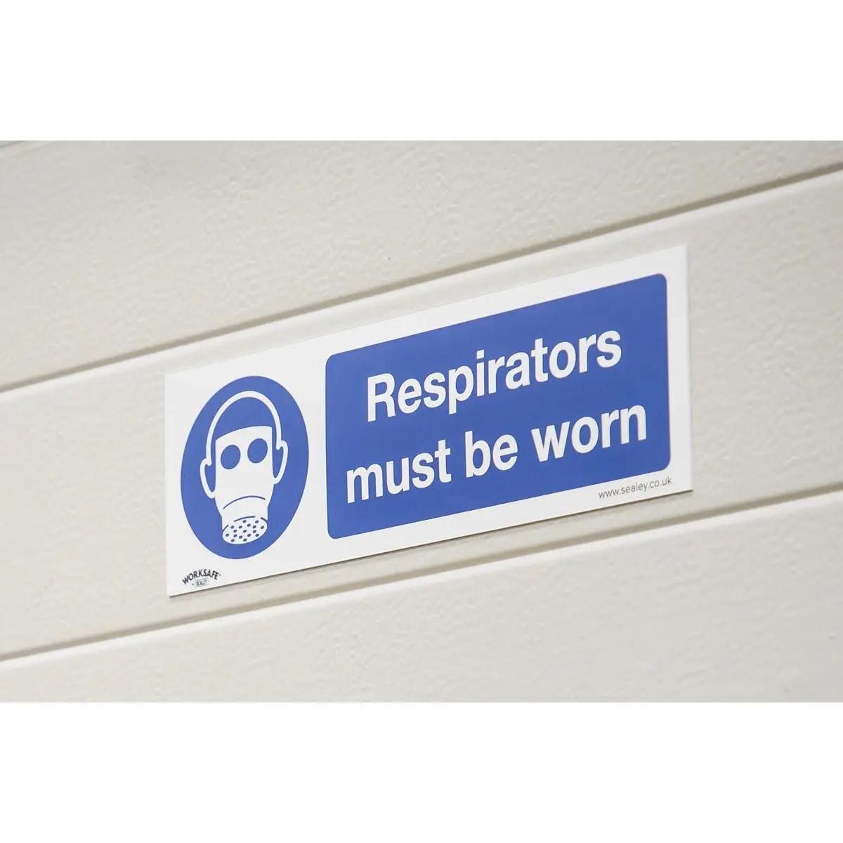 Worksafe by Sealey Mandatory Safety Sign - Respirators Must Be Worn - Rigid Plastic 