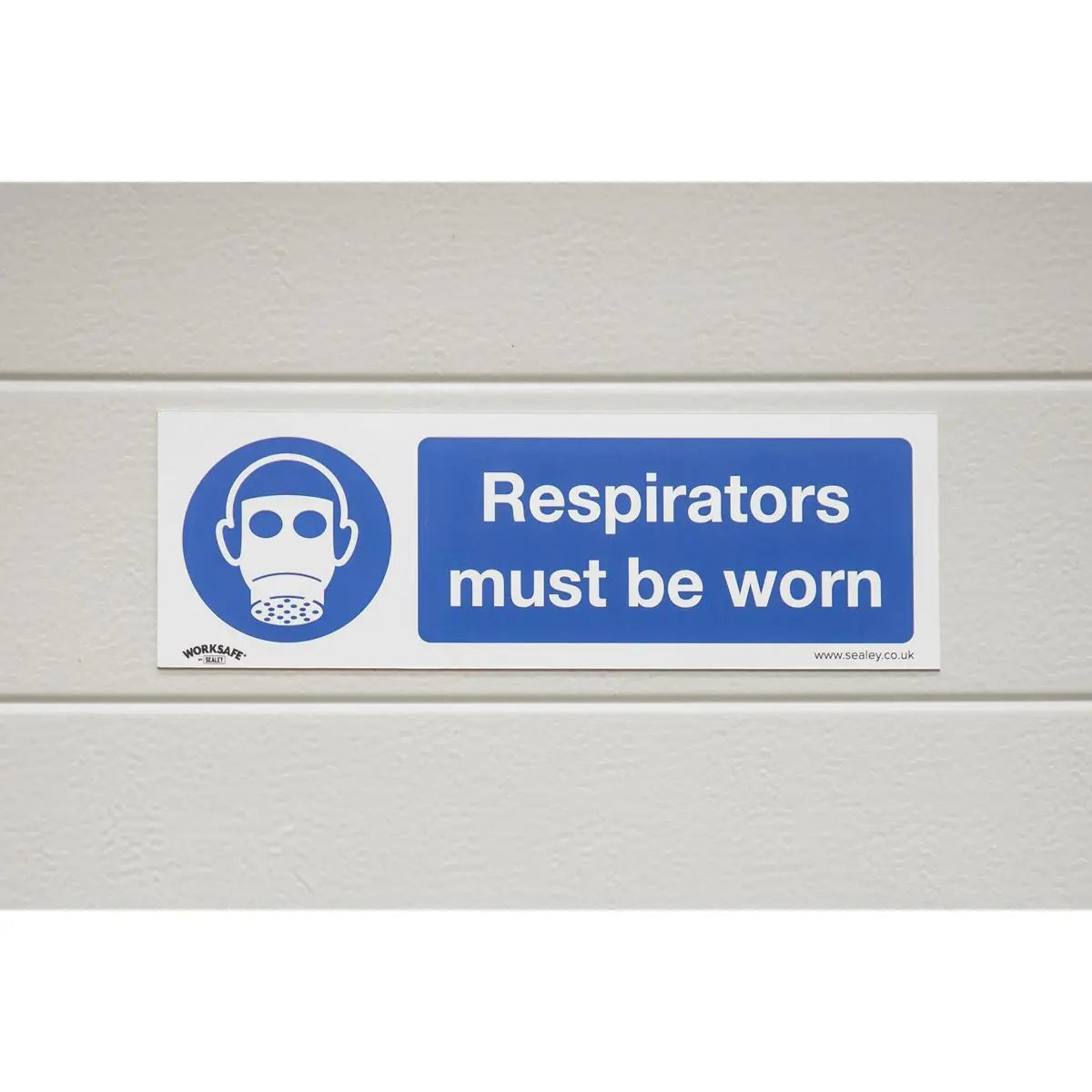 Worksafe by Sealey Mandatory Safety Sign - Respirators Must Be Worn - Rigid Plastic 