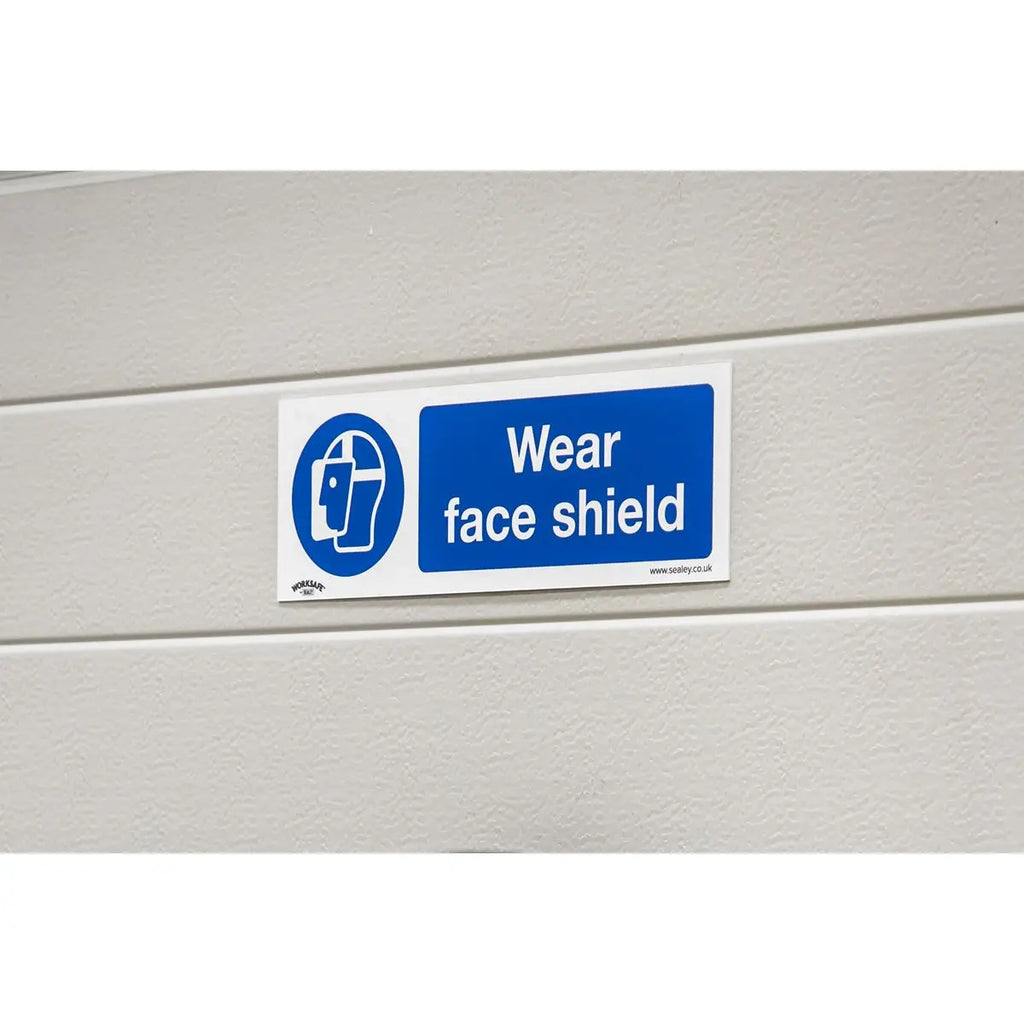Sticker Worksafe Worksafe by Sealey Mandatory Safety Sign - Wear Face Shield