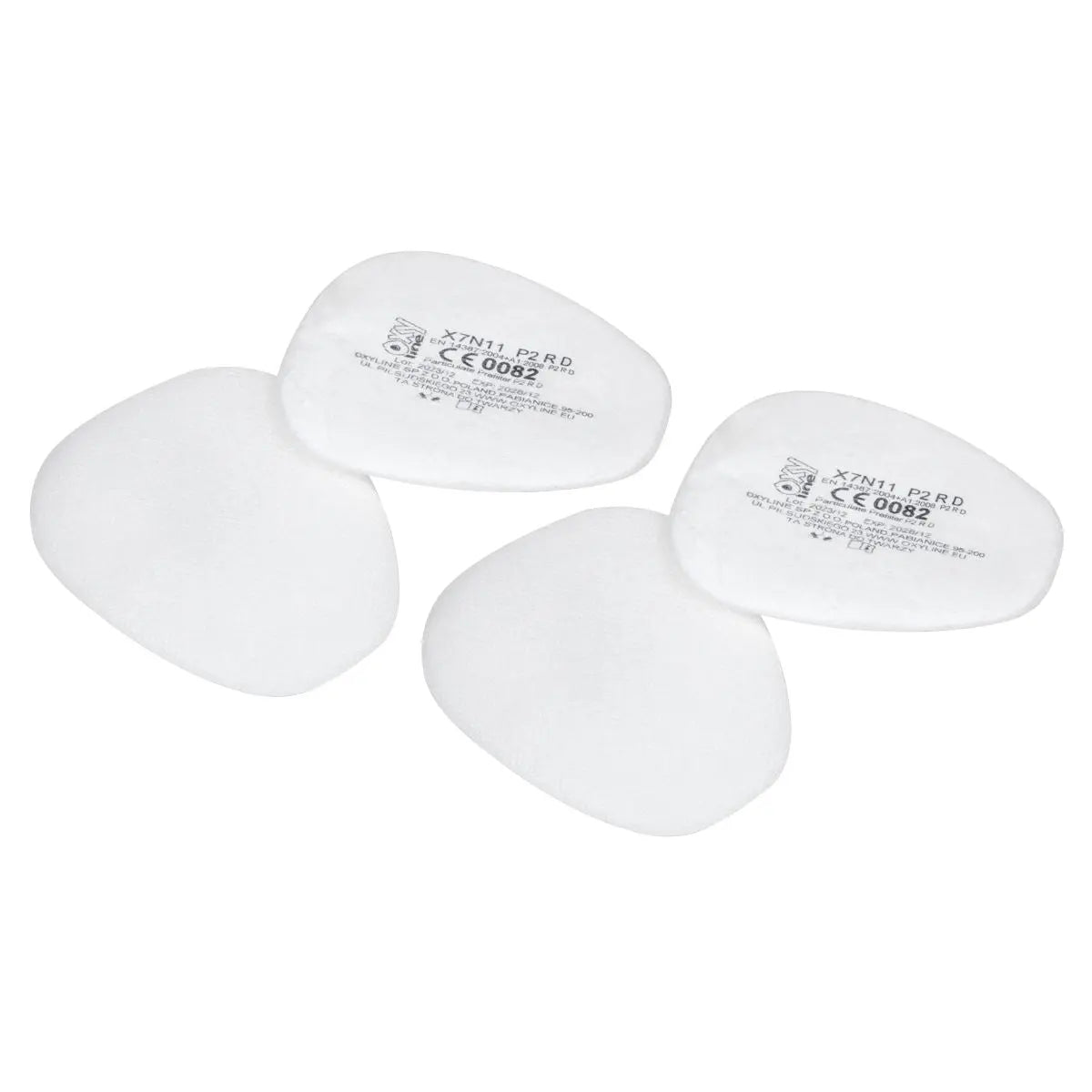 Worksafe by Sealey P2 R D Particulate Prefilter - Pack of 4 - White