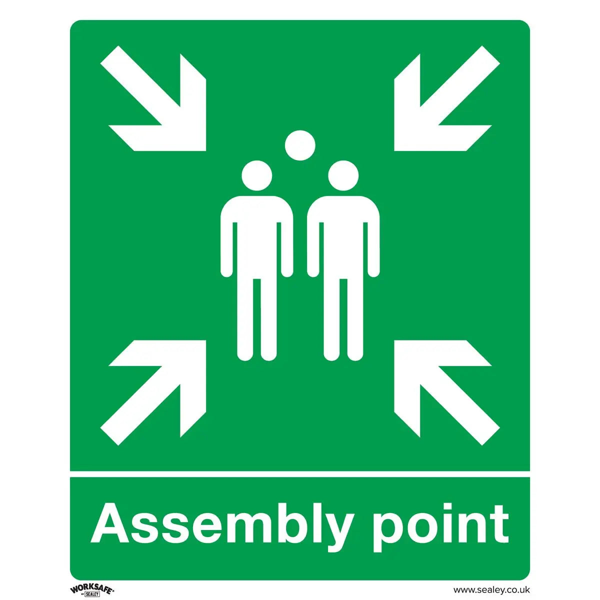 Worksafe by Sealey Safe Conditions Safety Sign - Assembly Point - Rigid Plastic 
