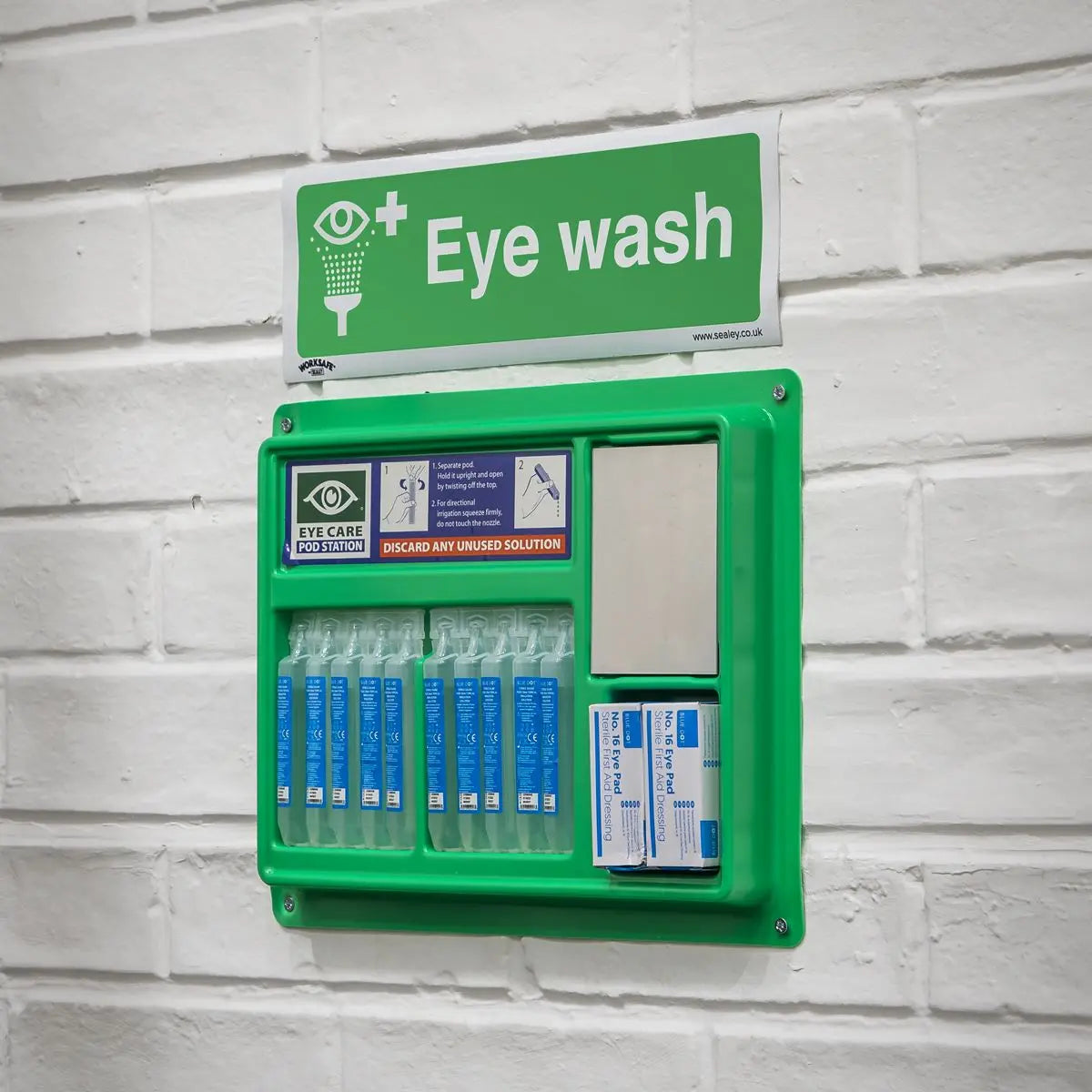 Worksafe by Sealey Safe Conditions Safety Sign - Eye Wash - Self-Adhesive Vinyl 