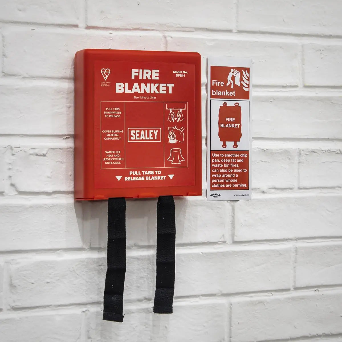 Worksafe by Sealey Safe Conditions Safety Sign - Fire Blanket - Rigid Plastic 