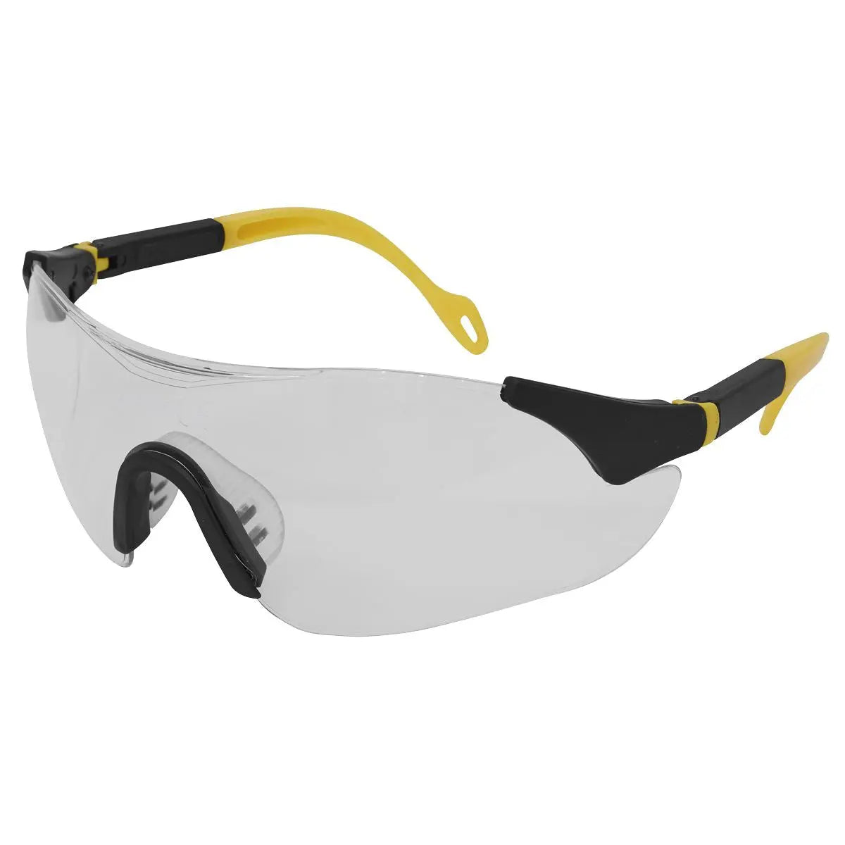 Worksafe by Sealey Sports Style Clear Safety Glasses with Adjustable Arms 