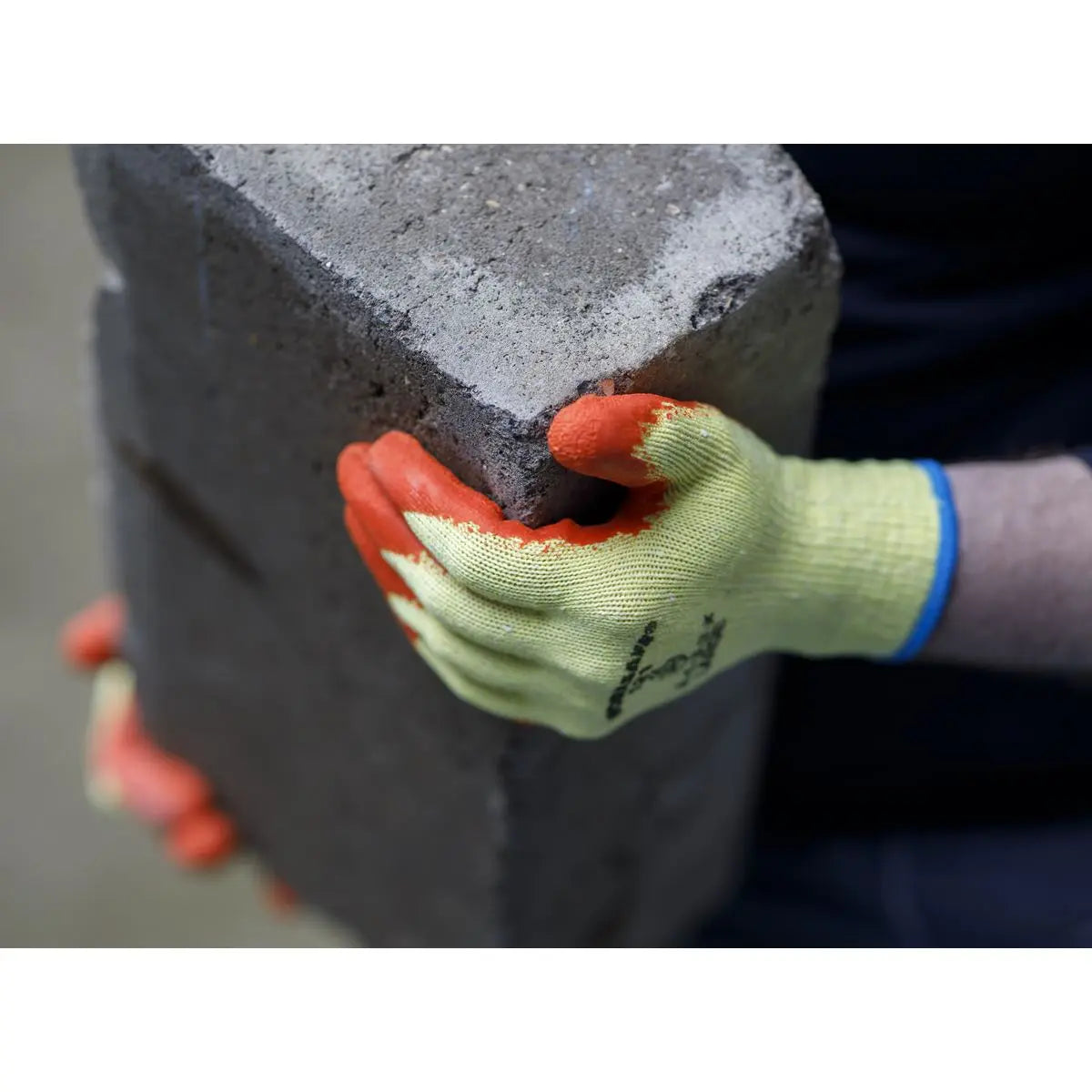 Worksafe by Sealey Super Grip Knitted Gloves Latex Palm (Large) - Pair 