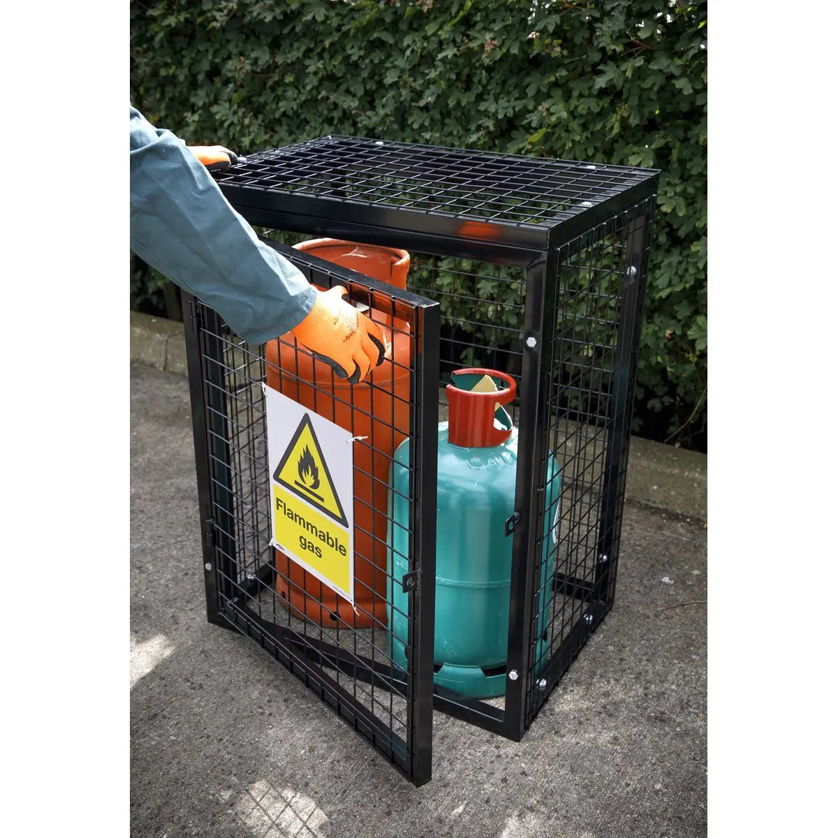 Worksafe by Sealey Warning Safety Sign - Flammable Gas - Rigid Plastic 