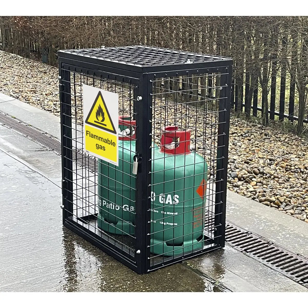 Worksafe by Sealey Warning Safety Sign - Flammable Gas - Rigid Plastic 