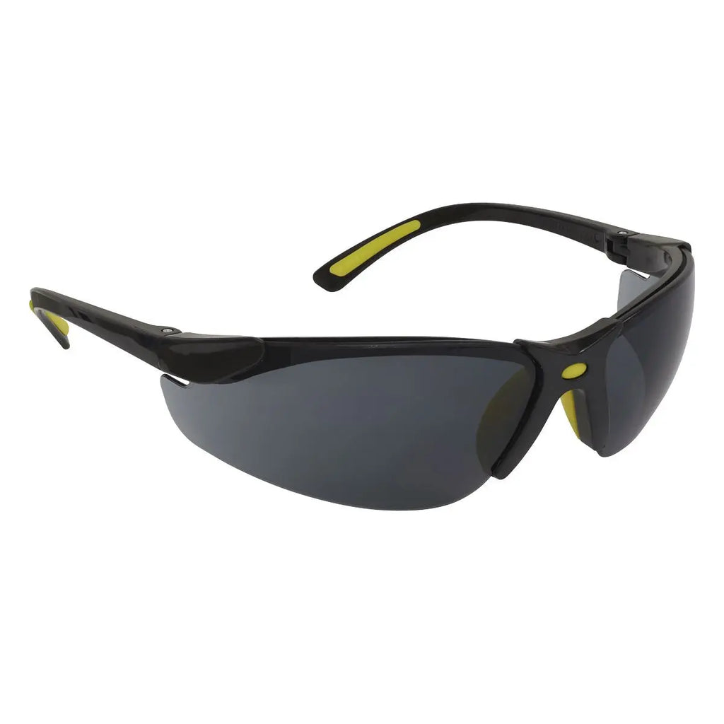 Worksafe Racer Worksafe by Sealey Zante Style Smoke Lens Safety Glasses with Flexi