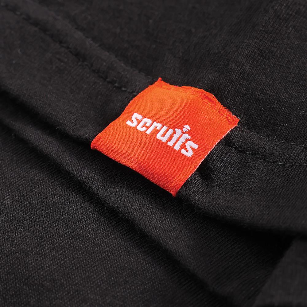 Scruffs Graphic T-Shirt Black Cotton - Choose Size  White Rose Tools