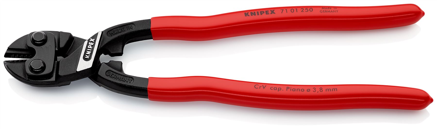 KNIPEX Compact Bolt Cutters CoBolt XL Cutting Pliers 250mm Plastic Coated Handles 71 01 250 SB