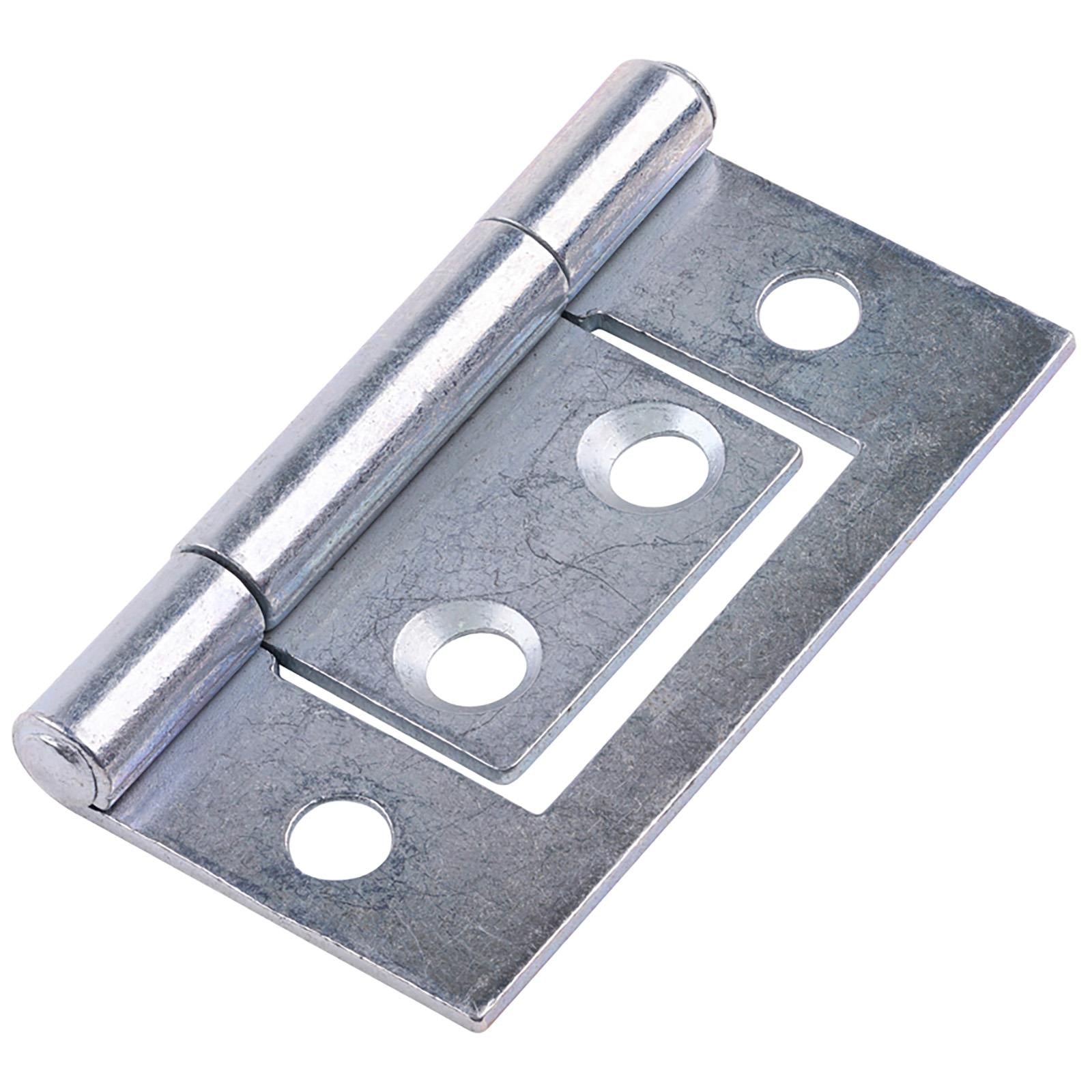 TIMCO Flush Hinge (105) for Cupboards Cabinets Doors Shutters Zinc Electro Brass White - Choose Size and Colour