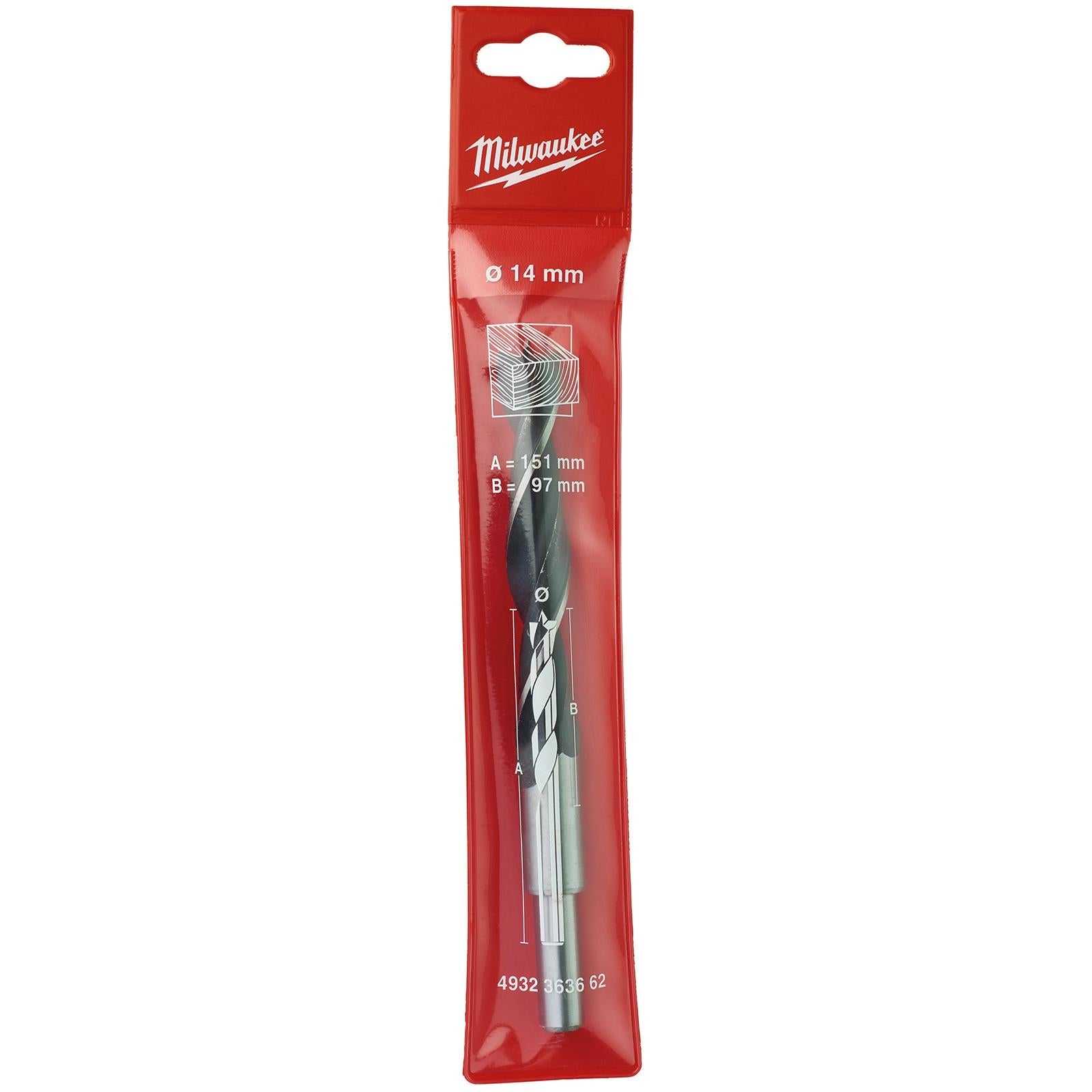 Milwaukee Lip and Spur Brad Point Wood Drill Bits 