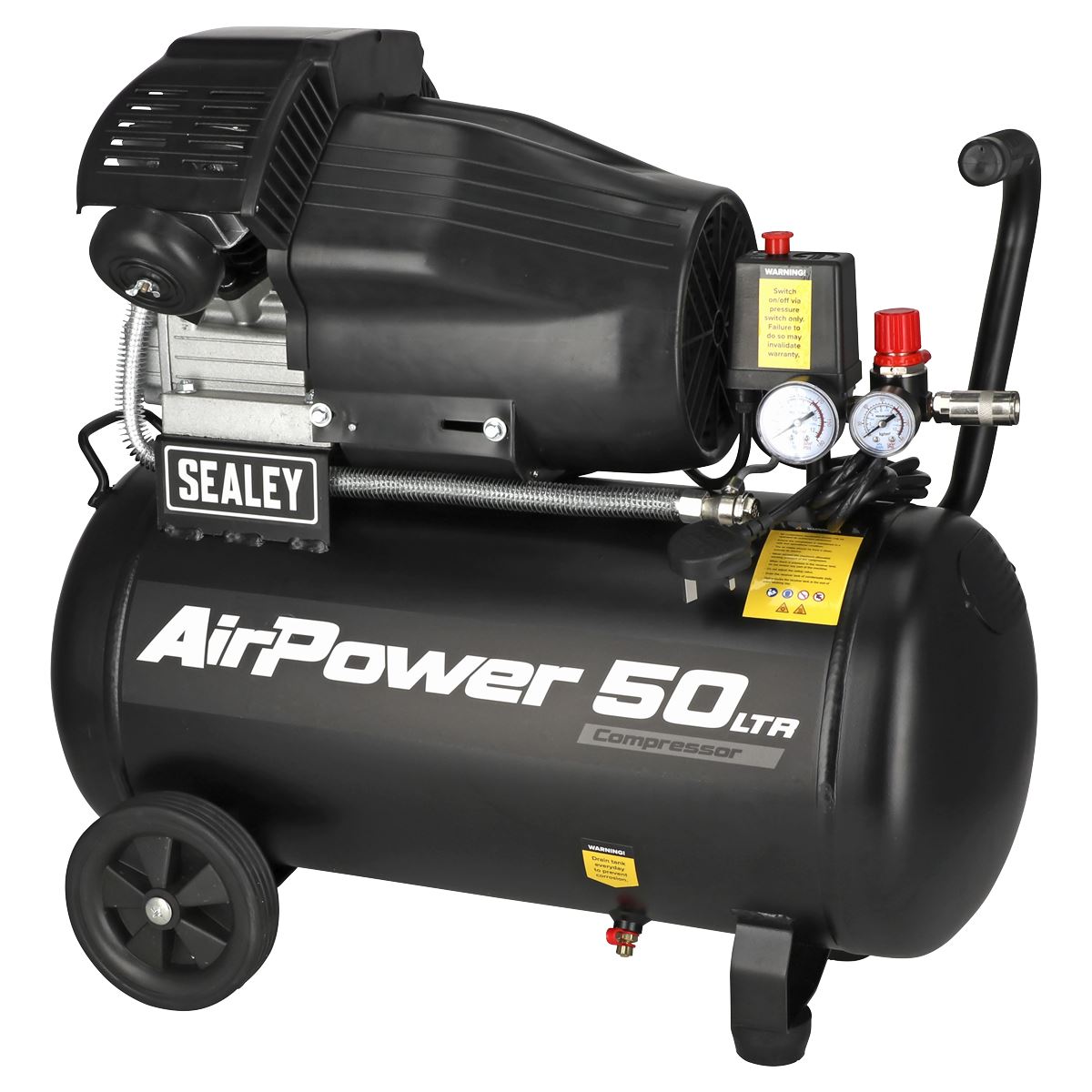 Sealey 50L V-Twin Direct Drive Air Compressor 3hp