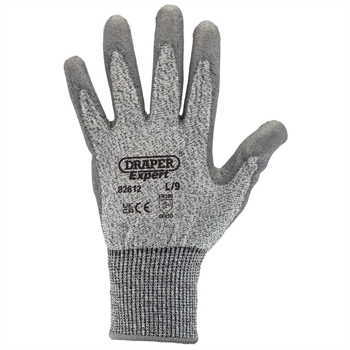 Draper Expert Level 5 Cut Resistant Gloves Large 82612  White Rose Tools